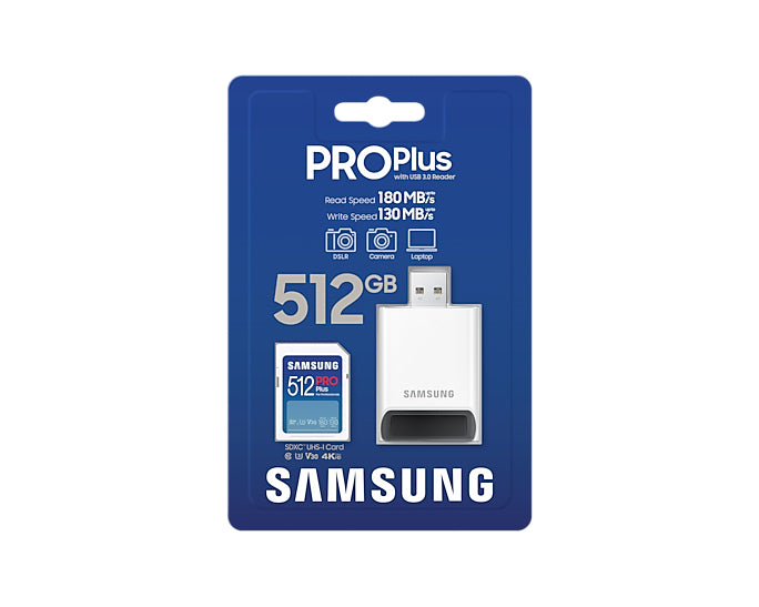 Samsung PRO Plus MB-SD512SB/WW mémoire flash 512 Go SDXC UHS-I