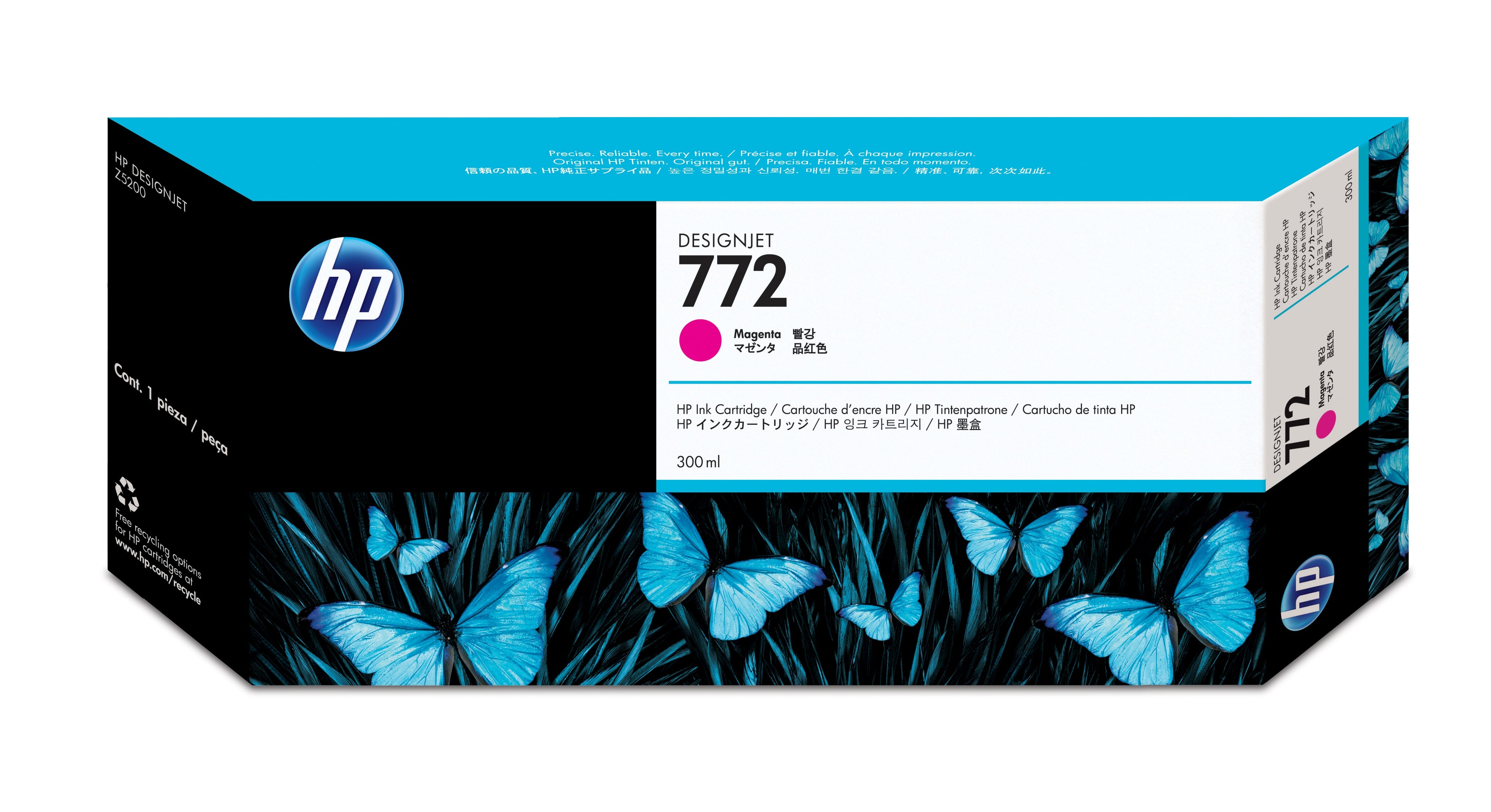 HP 772 cartouche d'encre DesignJet magenta, 300 ml