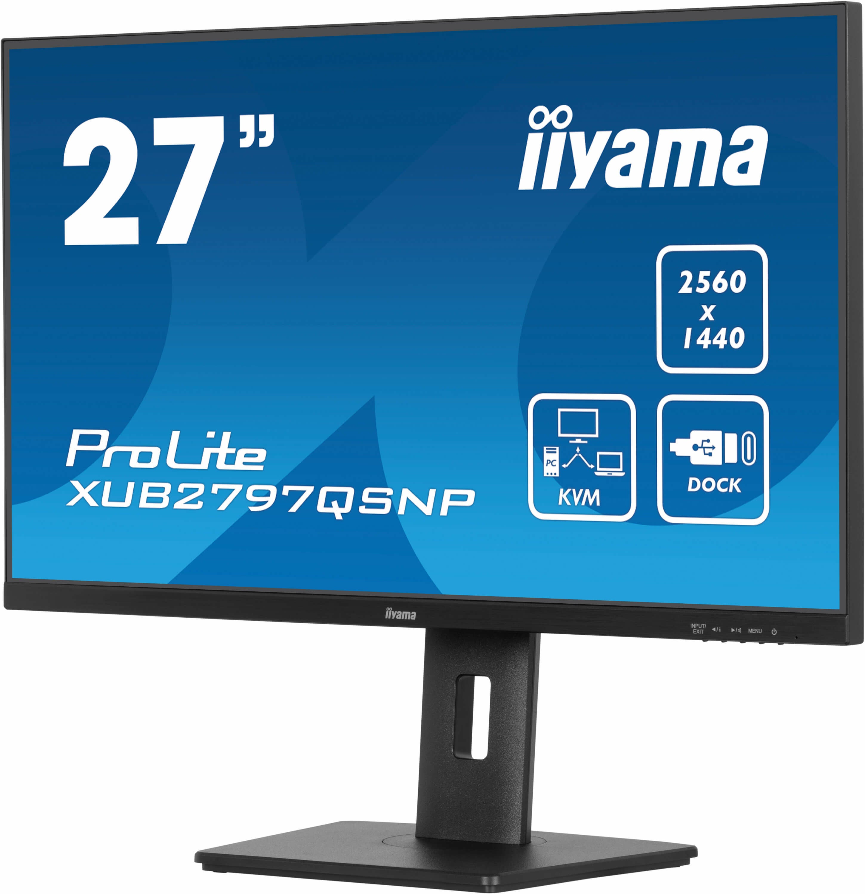 iiyama ProLite XUB2797QSNP-B1 écran plat de PC 68,6 cm (27") 2560 x 1440 pixels Wide Quad HD LED Noir