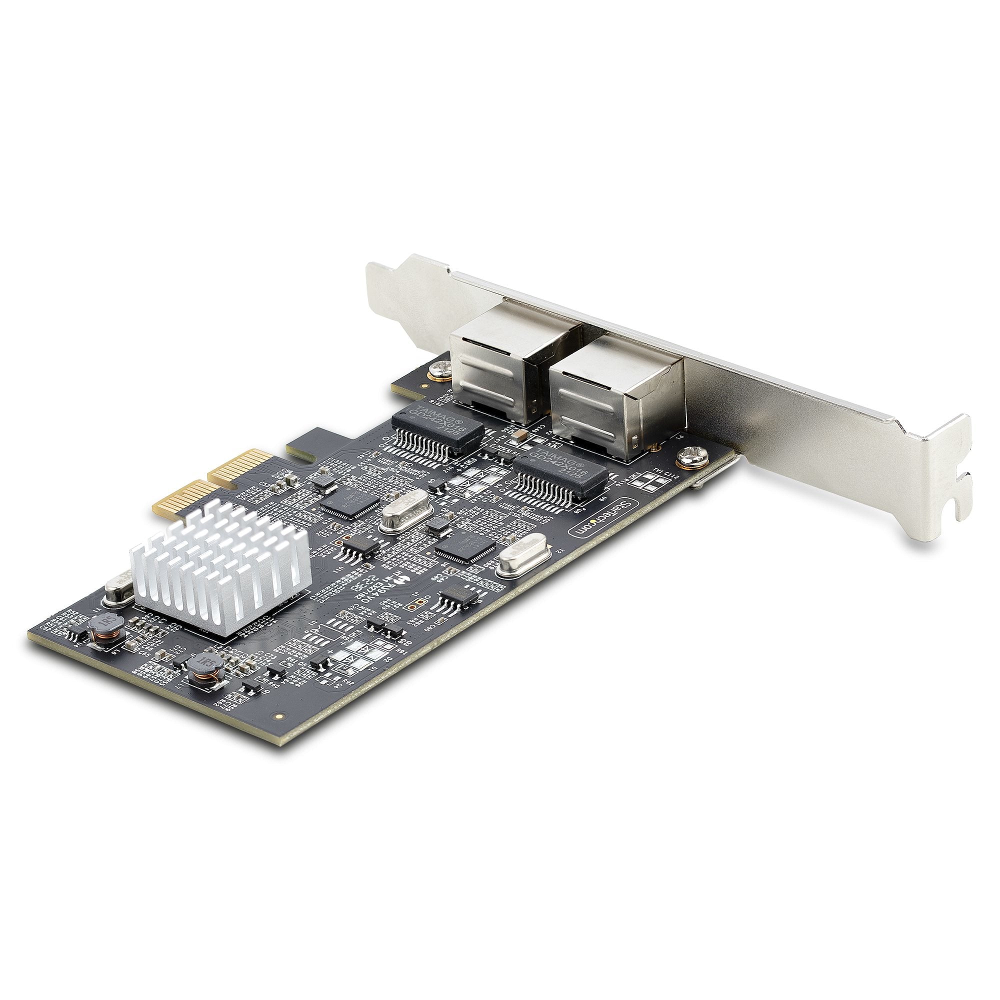 StarTech.com Carte Réseau PCIe à 2 Ports 2,5 Gbps NBASE-T, Intel I225-V - Carte Réseau pour PC - Carte Réseau Ethernet Multi-Gigabit - Carte LAN Serveur PCI Express 2.1 - Interface Ethernet de Bureau