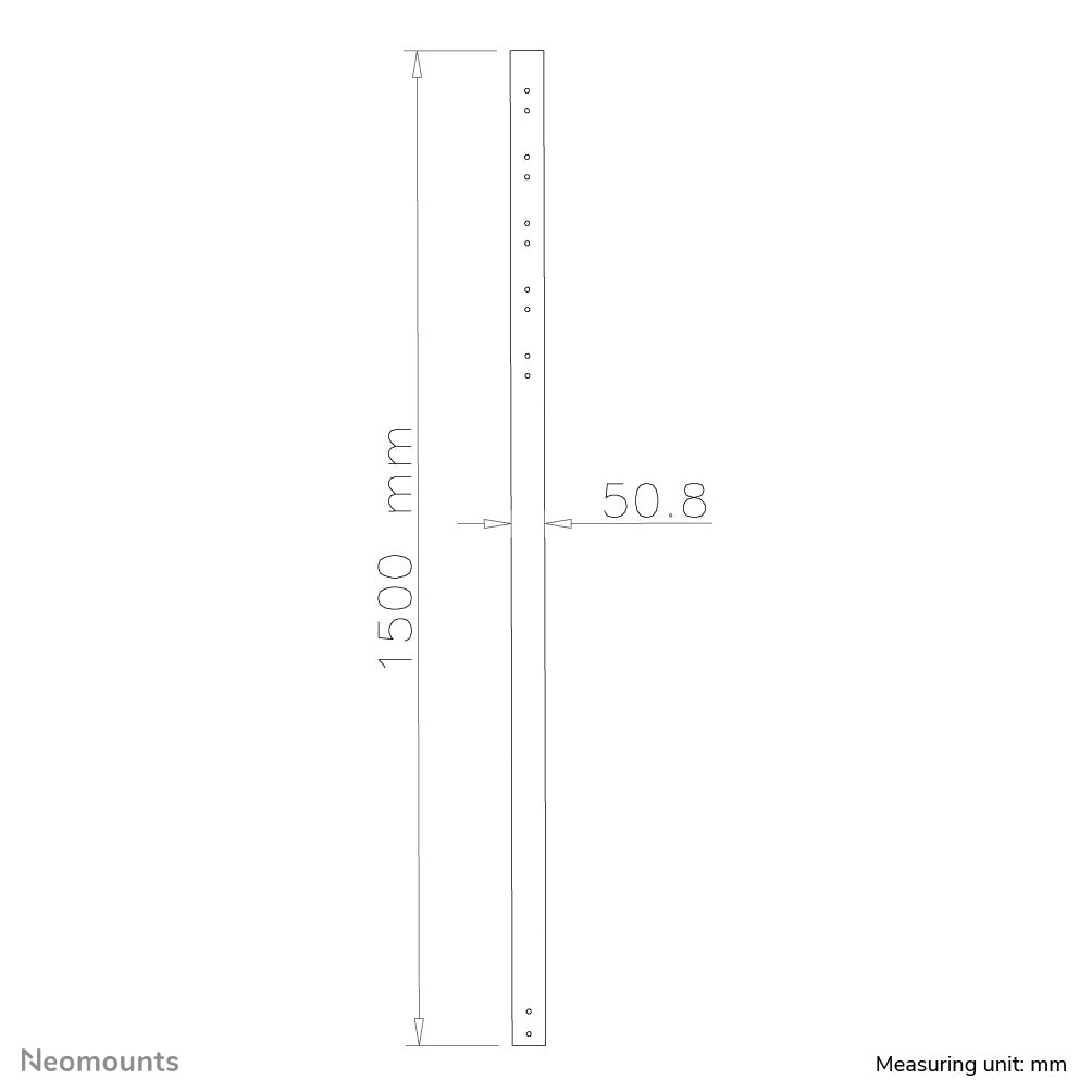 Neomounts FPMA-CP150BLACK Tube d'extension pour support d'écran au plafond - h150 cm
