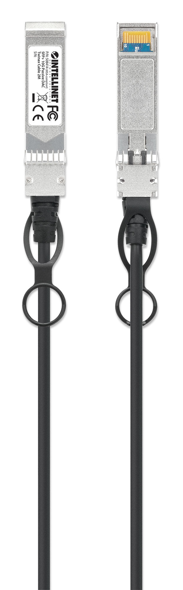 Intellinet 508414 câble InfiniBand et à fibres optiques 2 m SFP+ Noir, Argent