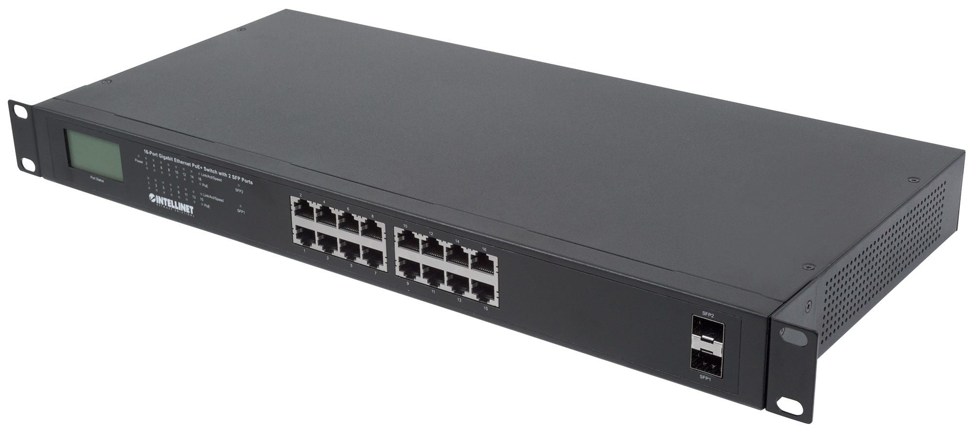 Intellinet 561259 commutateur réseau Non-géré Gigabit Ethernet (10/100/1000) Connexion Ethernet, supportant l'alimentation via ce port (PoE) Noir