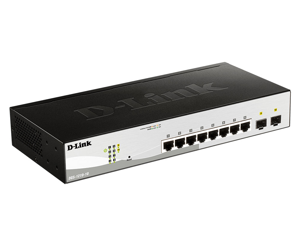 D-Link DGS-1210-10 commutateur réseau Géré L2 Gigabit Ethernet (10/100/1000) 1U Noir, Gris