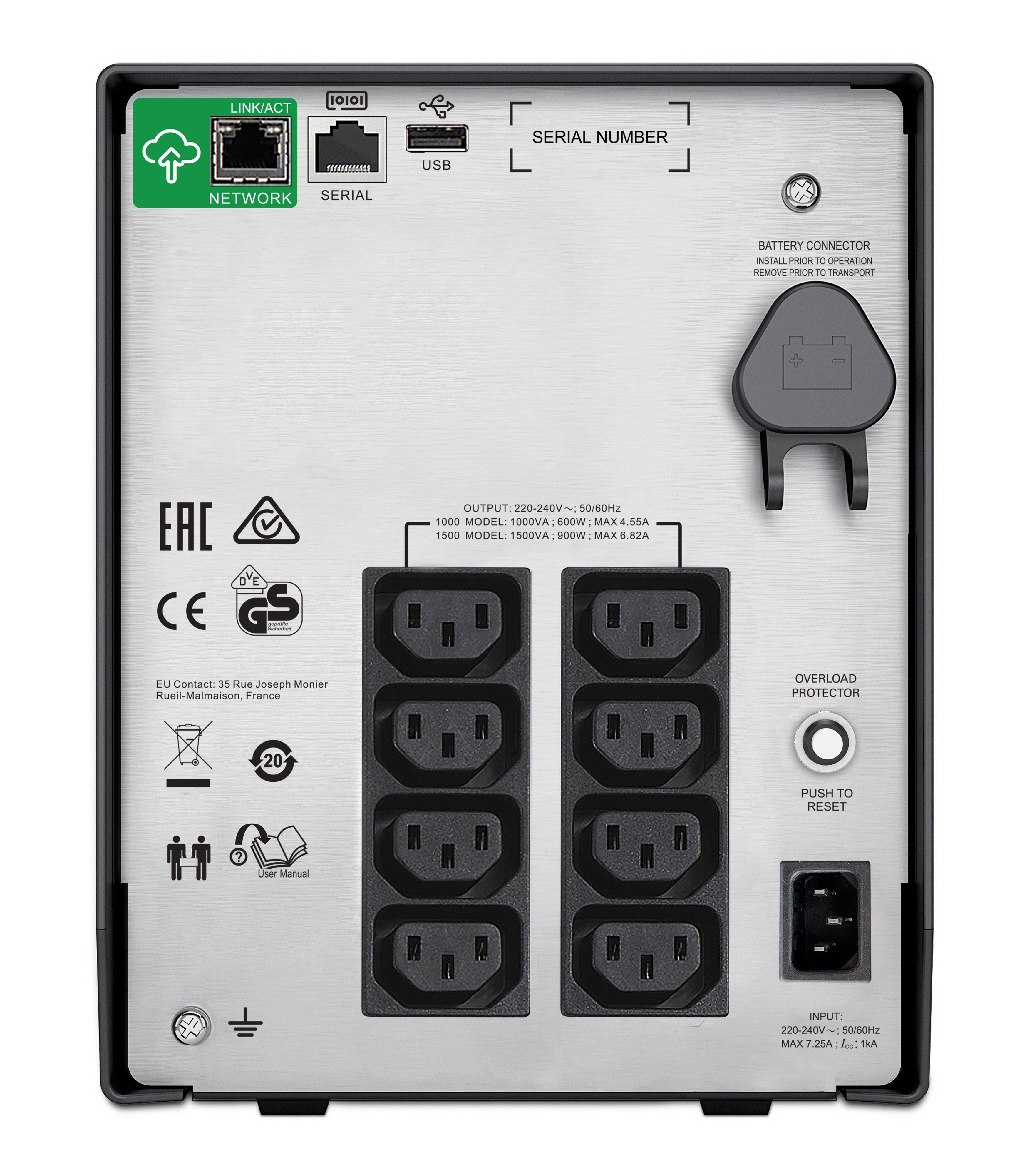 APC Smart-UPS SMC1500IC Onduleur - 8x C13, USB, SmartConnect, 1500 VA