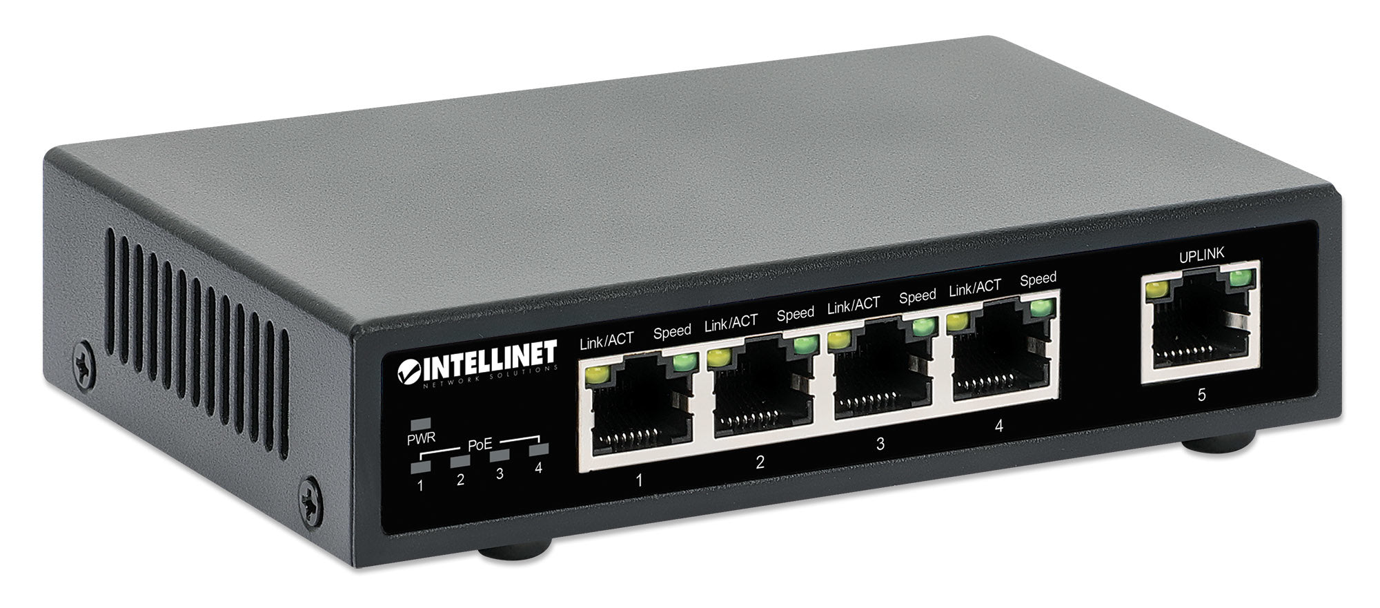 Intellinet 561839 commutateur réseau Gigabit Ethernet (10/100/1000) Connexion Ethernet, supportant l'alimentation via ce port (PoE) Noir