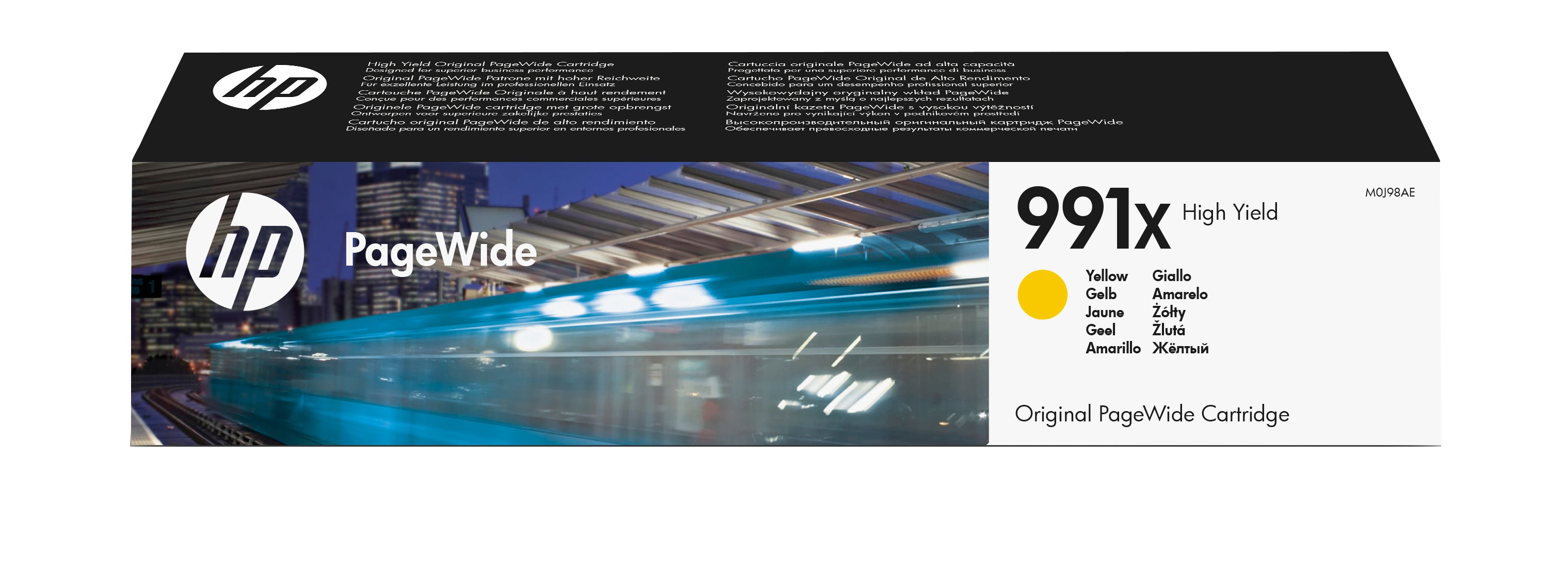 HP Cartouche d’encre jaune PageWide 991X grande capacité authentique