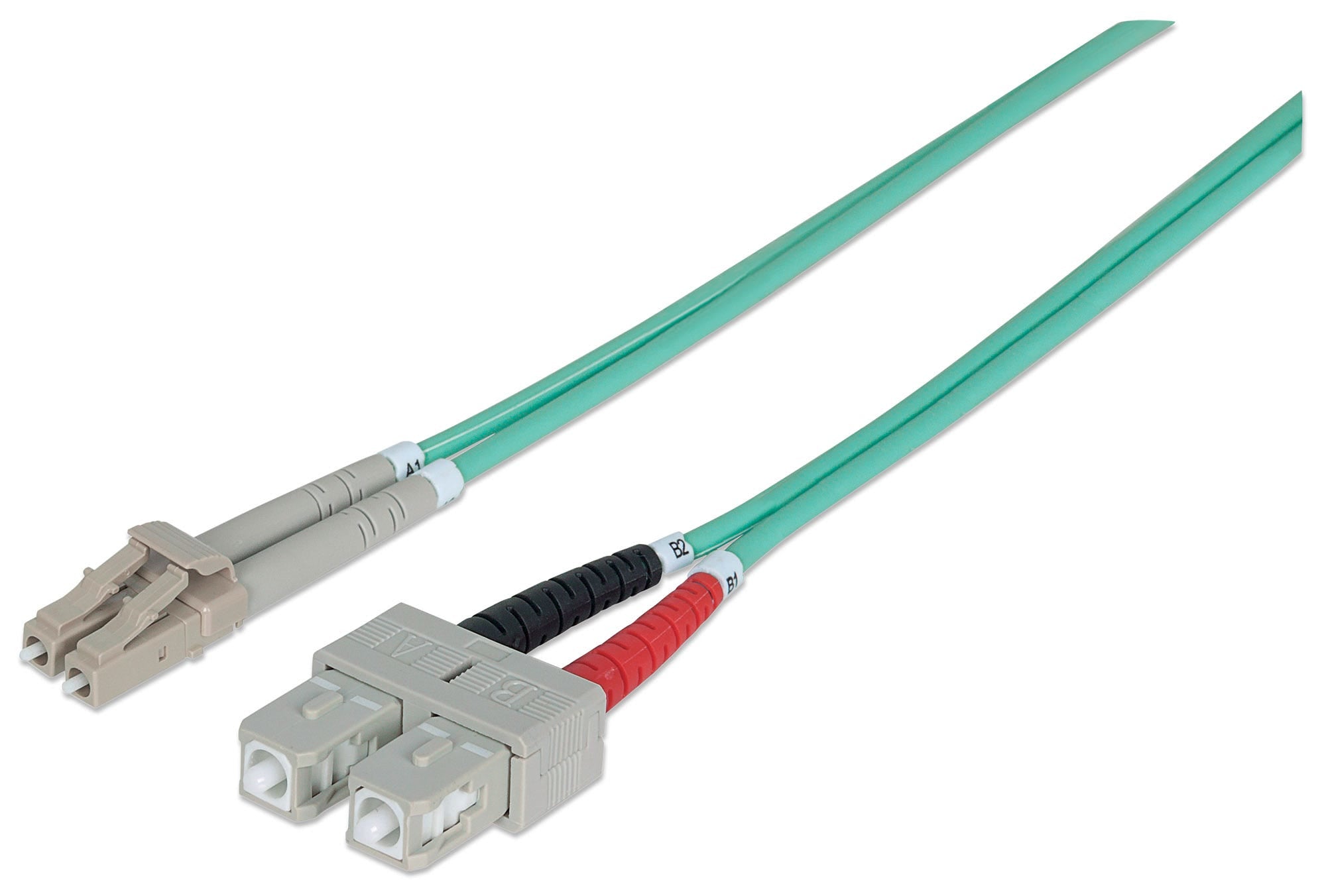 Intellinet 750912 câble InfiniBand et à fibres optiques 1 m LC SC Couleur aqua