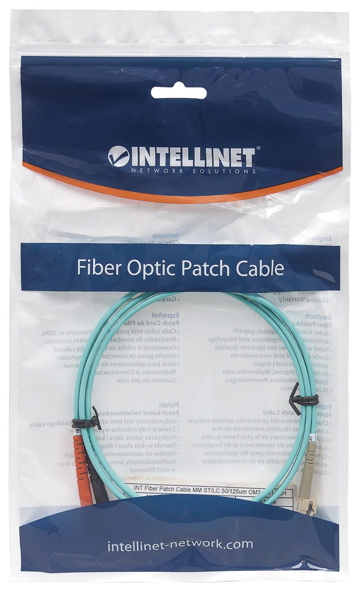 Intellinet 751117 câble InfiniBand et à fibres optiques 1 m ST LC Couleur aqua