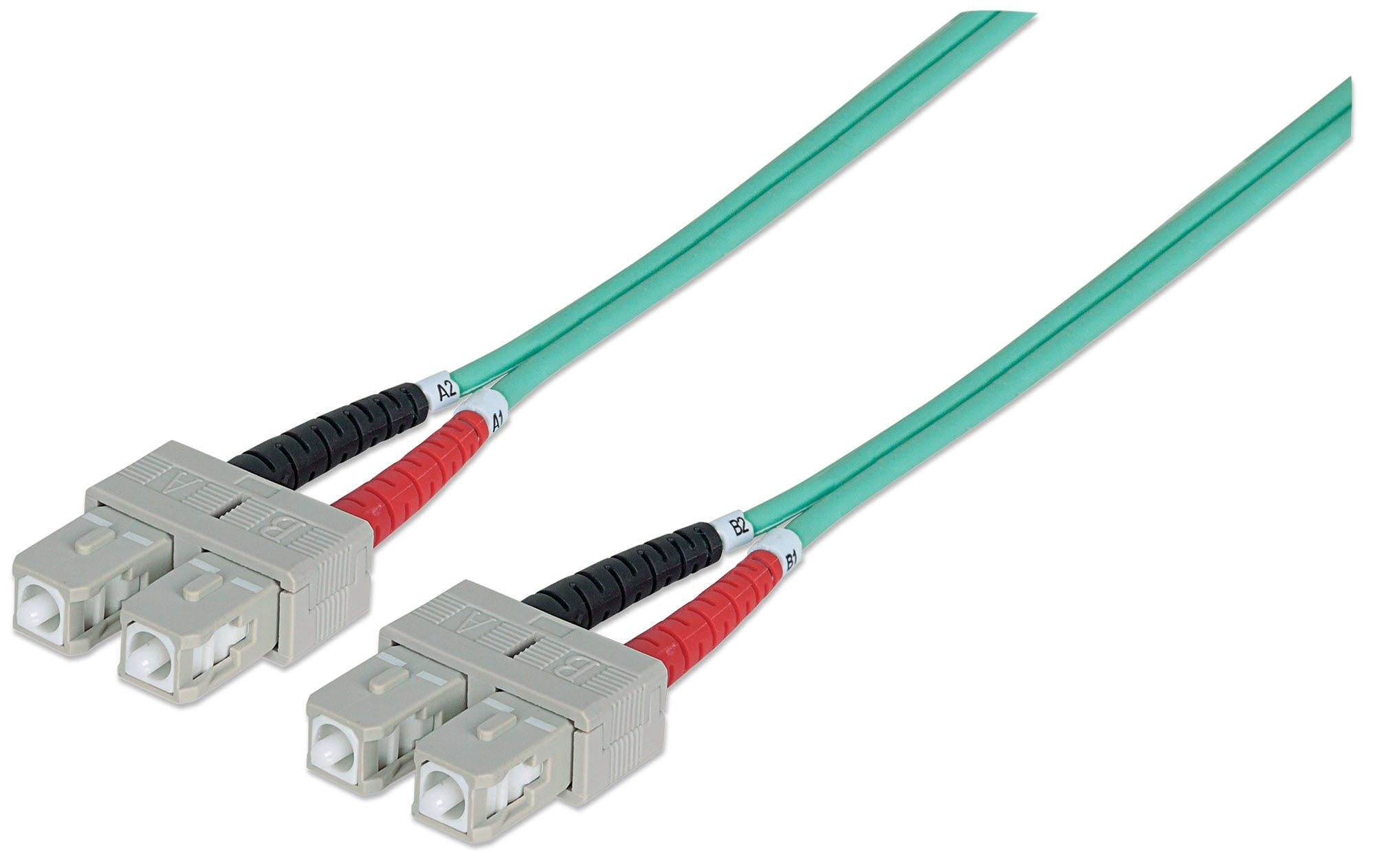 Intellinet 750837 câble InfiniBand et à fibres optiques 2 m SC Couleur aqua