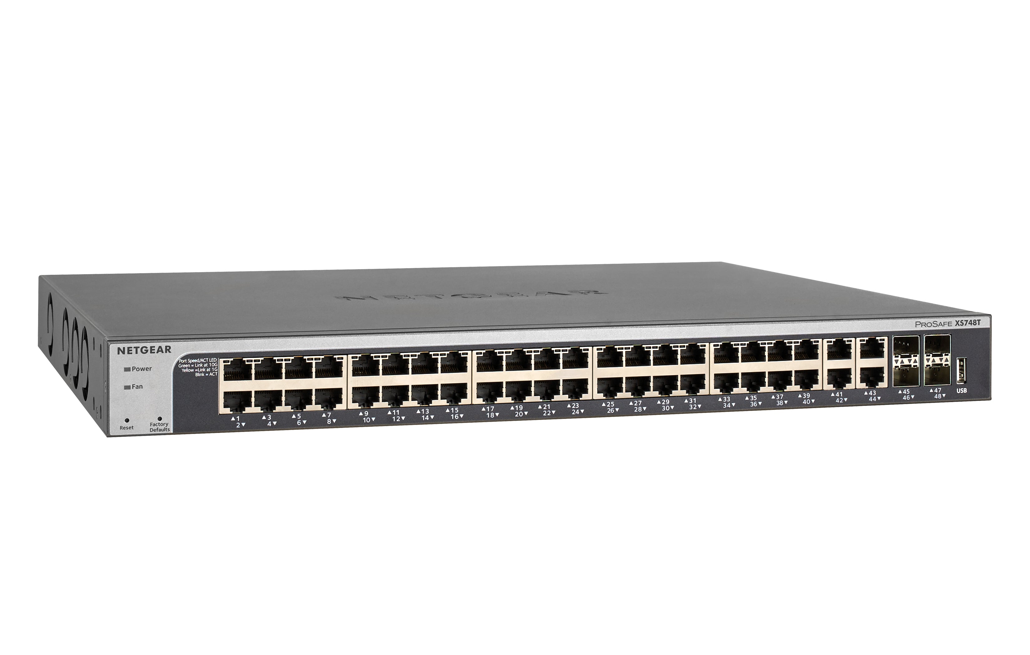 NETGEAR XS748T-100NES commutateur réseau Géré L2+/L3 10G Ethernet (100/1000/10000) Noir