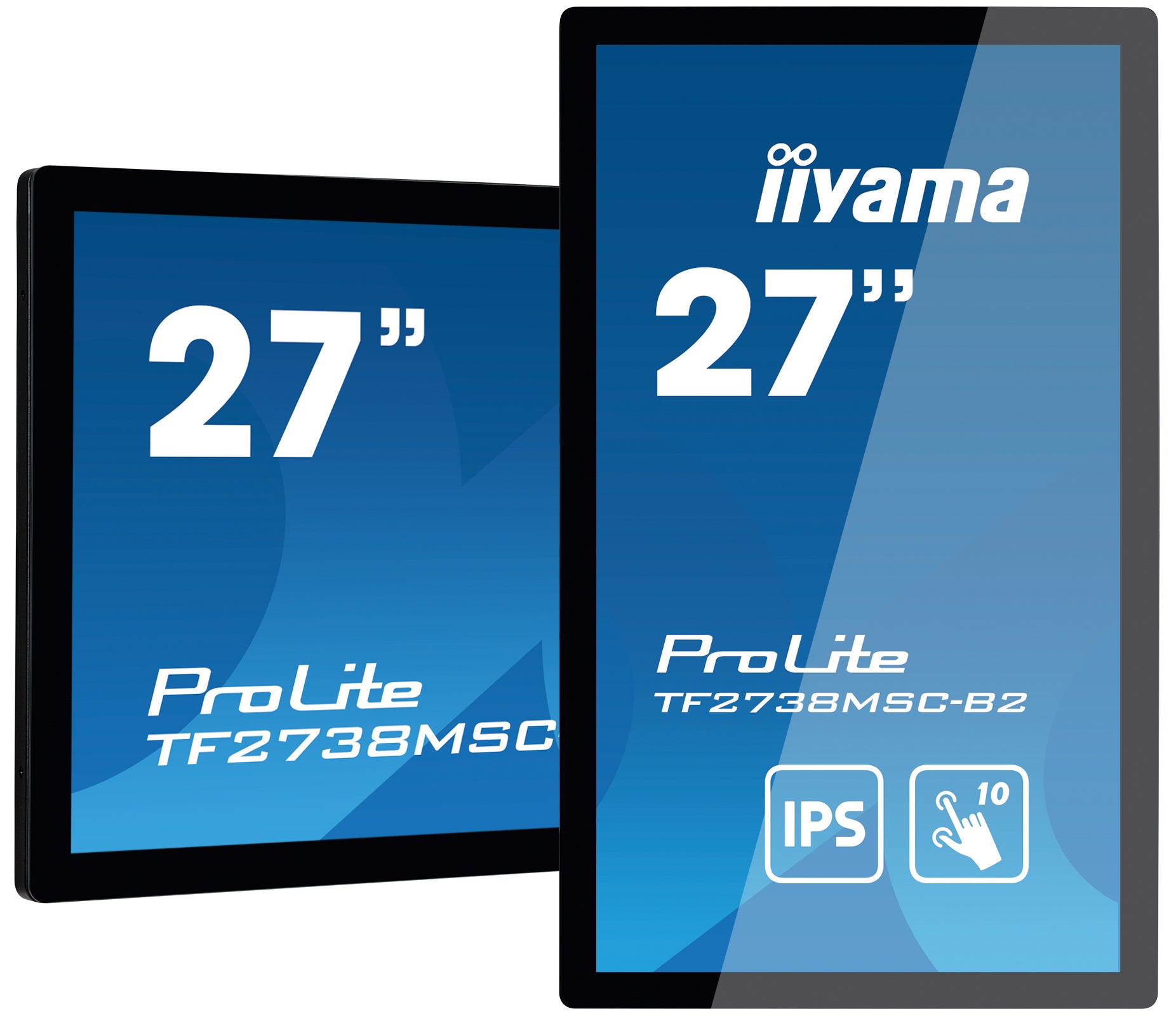 iiyama ProLite TF2738MSC-B2 écran plat de PC 68,6 cm (27") 1920 x 1080 pixels Full HD LED Écran tactile Multi-utilisateur Noir
