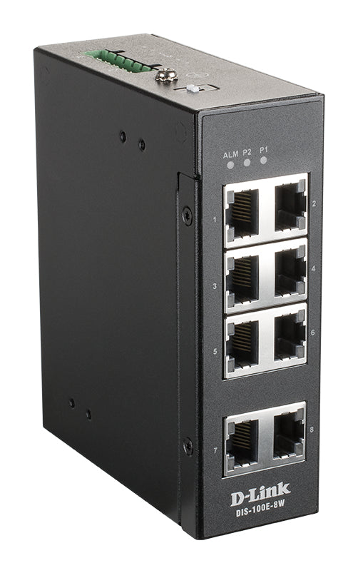 D-Link DIS-100E-8W commutateur réseau Non-géré L2 Fast Ethernet (10/100) Noir