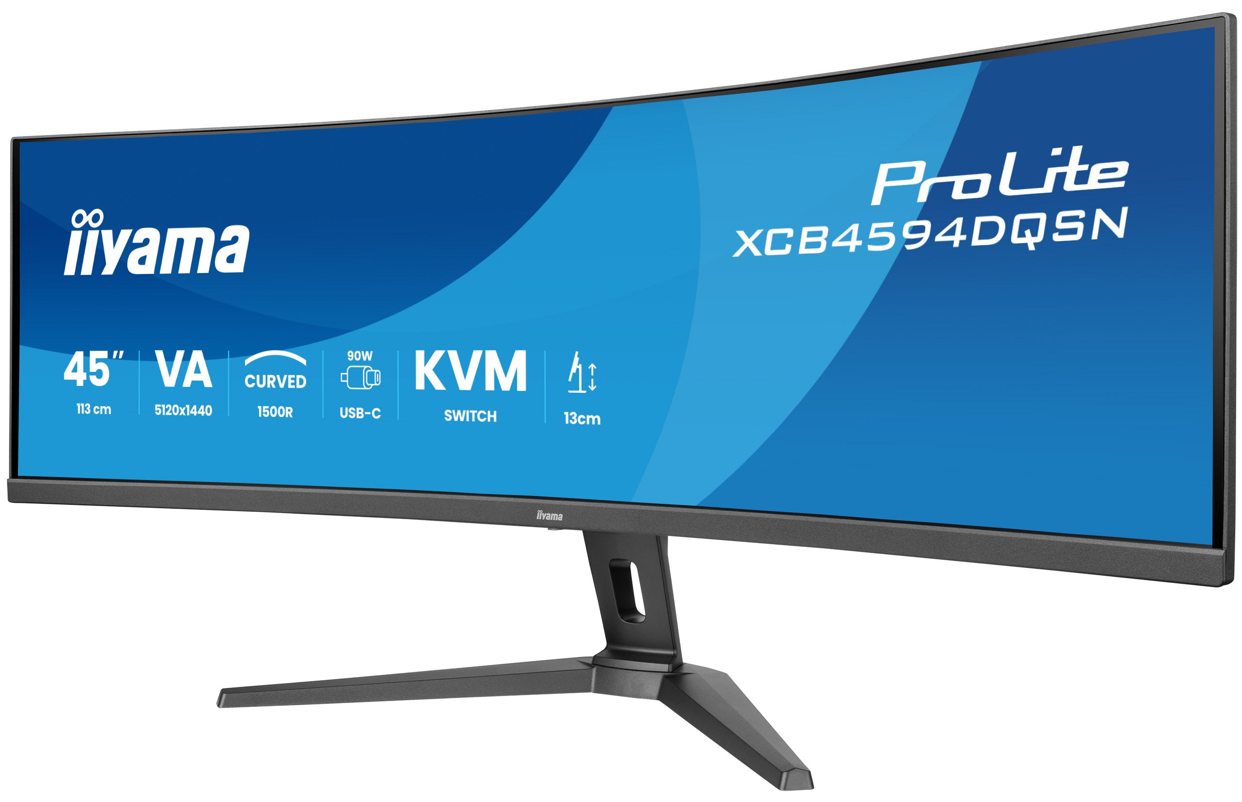 iiyama G-MASTER 45"LCD Curved Bus. UWQHD écran plat de PC 113 cm (44.5") 5120 x 1440 pixels Dual QHD LED Noir