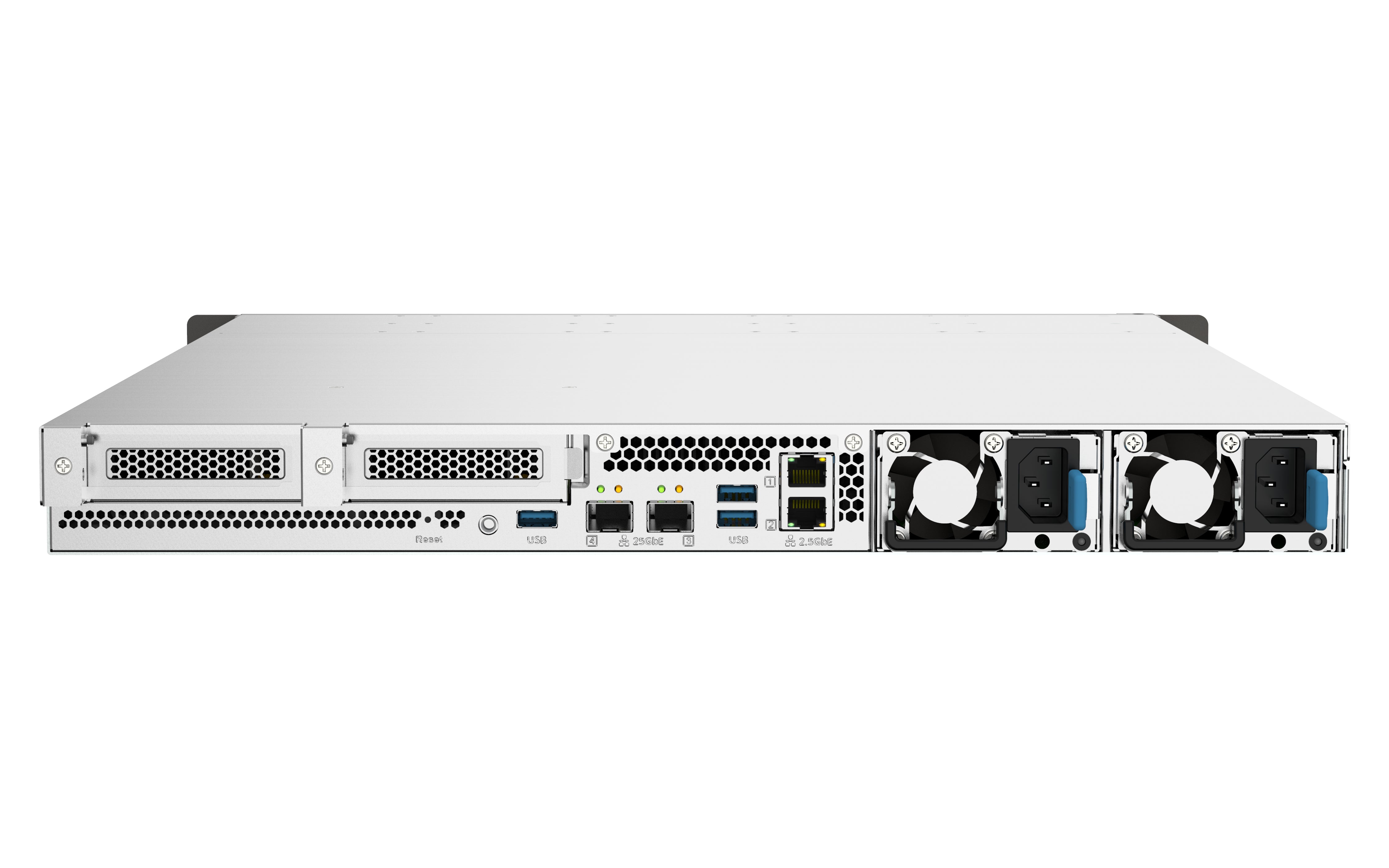 QNAP TS-h1090FU NAS Rack (1 U) EPYC 7232P 64 Go DDR4 0 To QuTS hero Noir, Gris