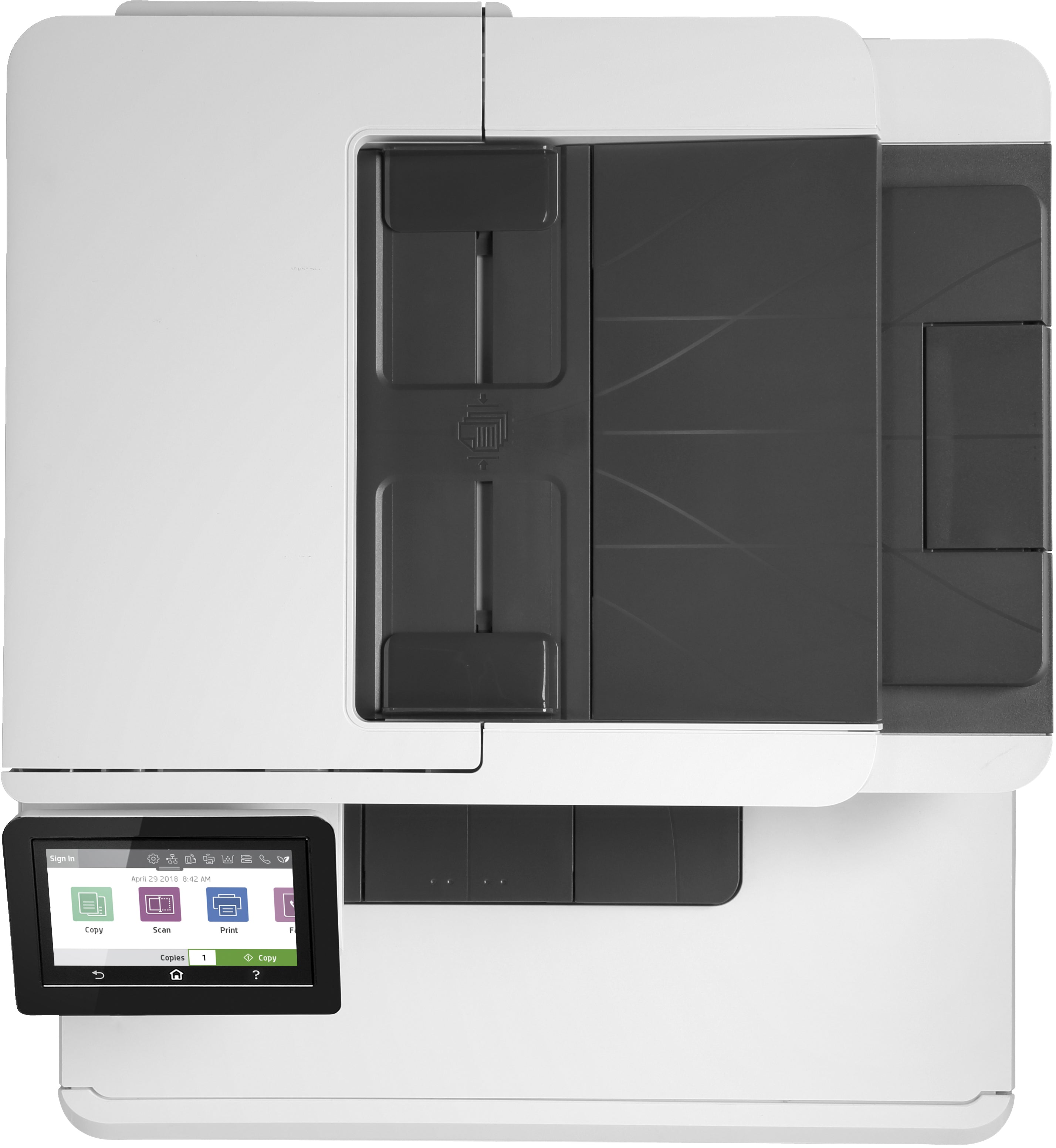 HP Color LaserJet Pro Imprimante multifonction M479fnw, Impression, copie, numérisation, télécopie, e-mail, Numérisation vers e-mail/PDF; Chargeur automatique de documents déroulé de 50 feuilles