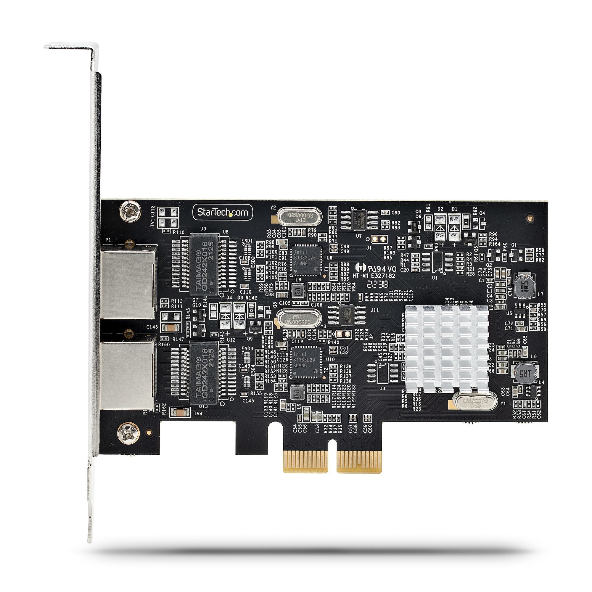 StarTech.com Carte Réseau PCIe à 2 Ports 2,5 Gbps NBASE-T, Intel I225-V - Carte Réseau pour PC - Carte Réseau Ethernet Multi-Gigabit - Carte LAN Serveur PCI Express 2.1 - Interface Ethernet de Bureau