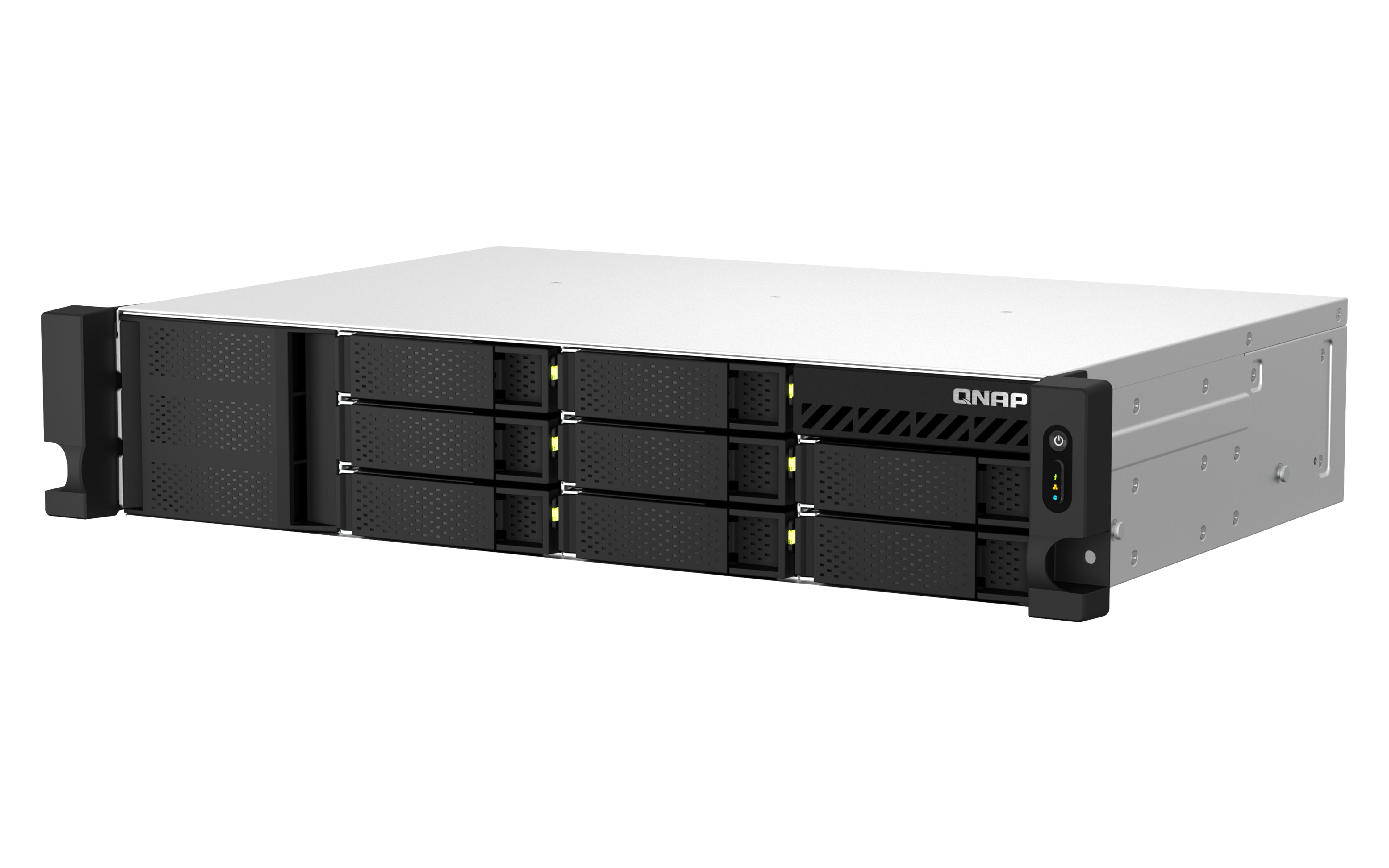 QNAP TS-873AEU-4G serveur de stockage NAS Rack (2 U) Ryzen Embedded V1500B 4 Go DDR4 0 To QuTS hero Noir