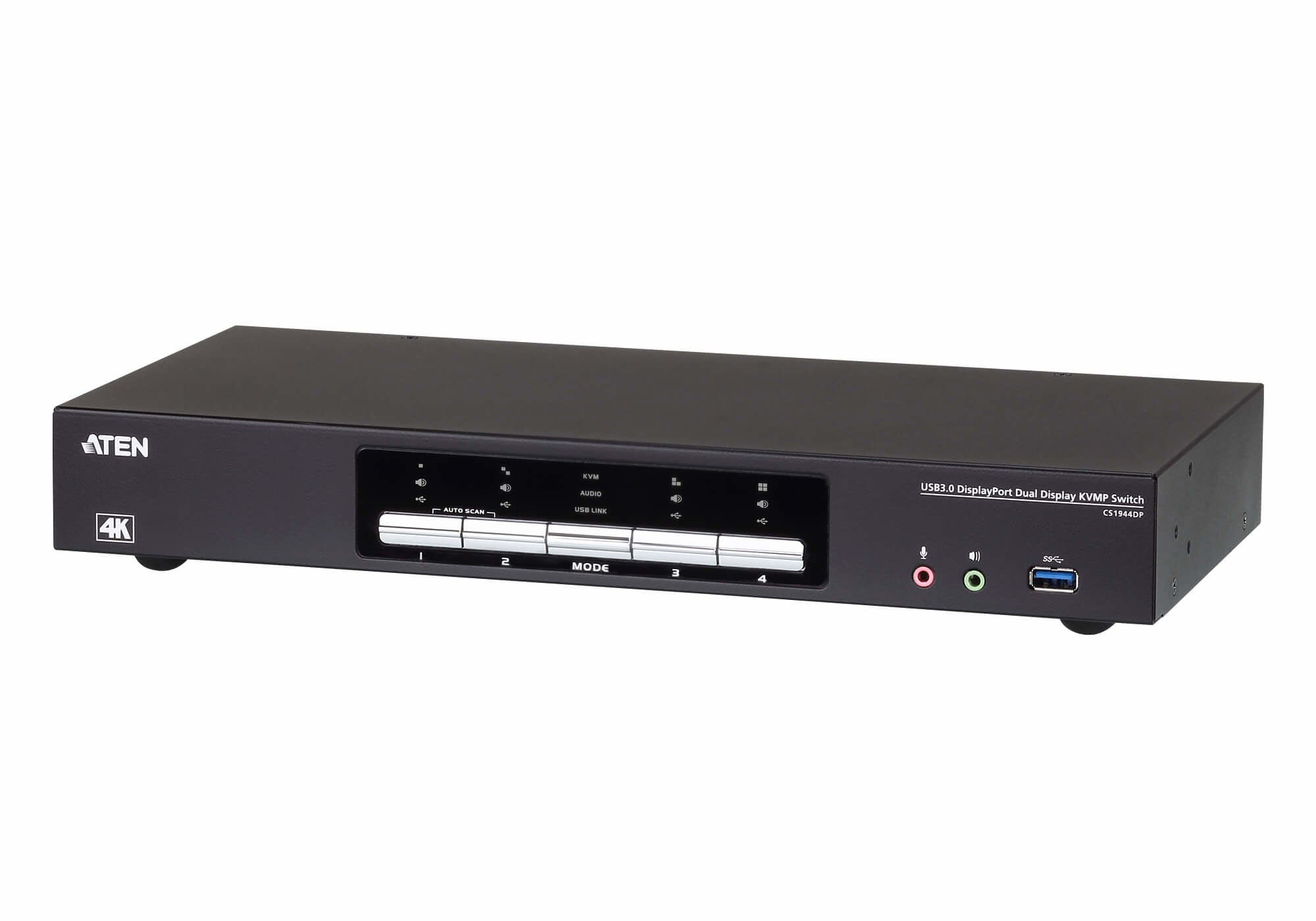 ATEN Commutateur KVMP™ deux affichage DisplayPort 4K 4 ports USB 3.0