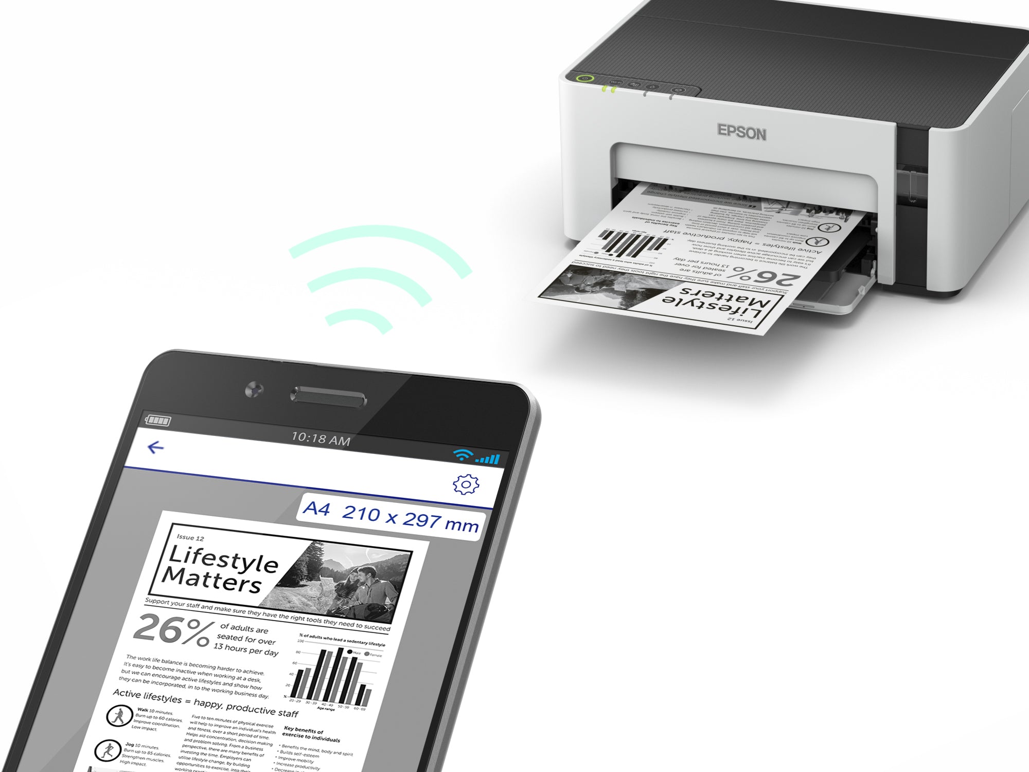 Epson EcoTank M1120 imprimante jets d'encres 1440 x 720 DPI A4 Wifi