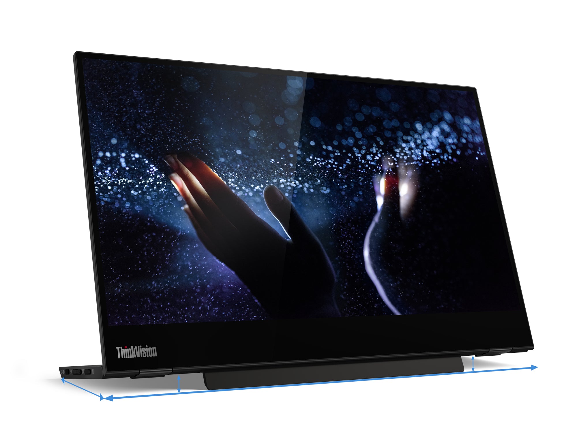 Lenovo ThinkVision M14t LED display 35,6 cm (14") 1920 x 1080 pixels Full HD Écran tactile Noir