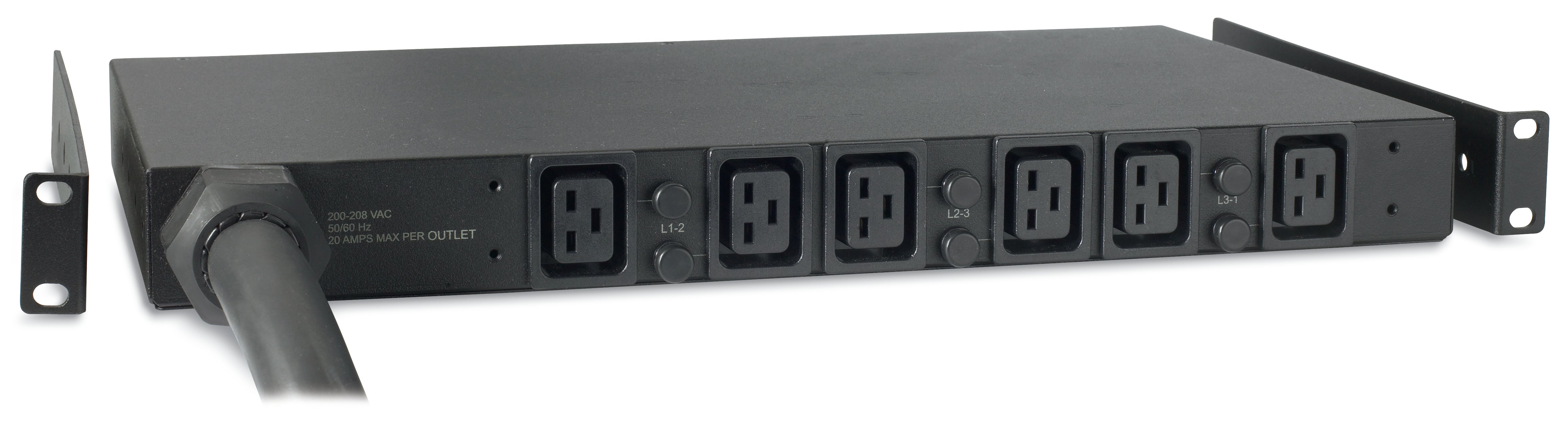 APC , Rack PDU, Basic, 1U, 22kW, 400V, (6) C19