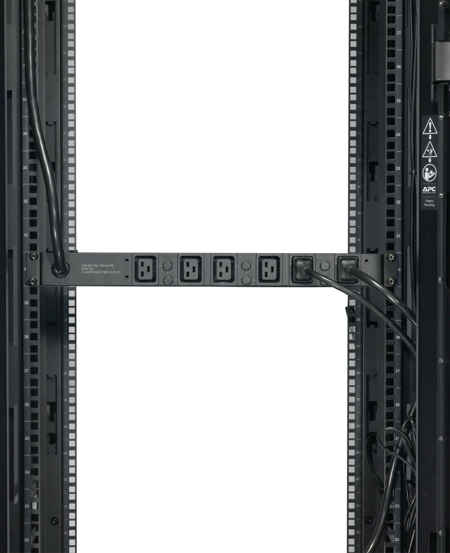 APC , Rack PDU, Basic, 1U, 22kW, 400V, (6) C19