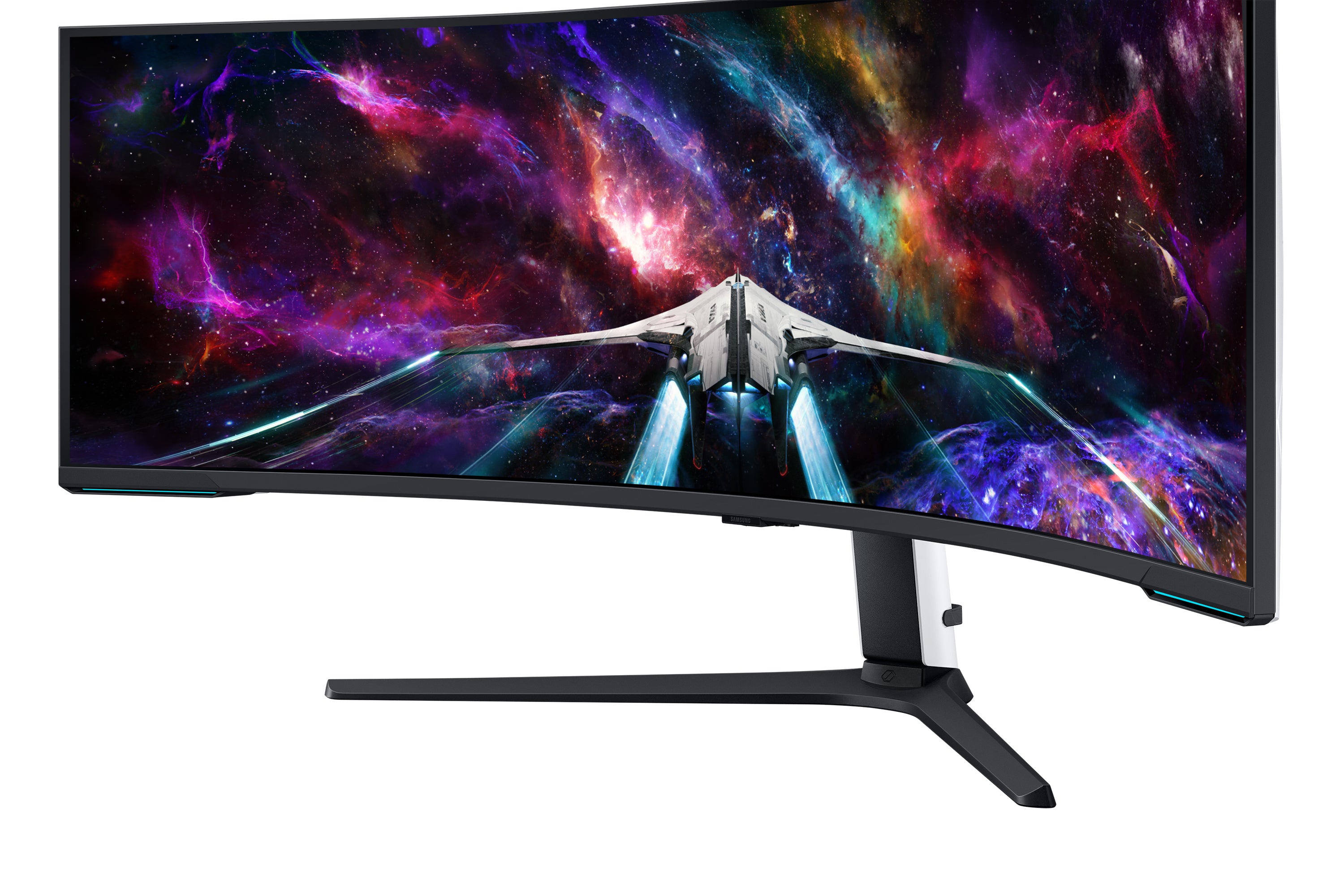 Samsung G95NC LED display 144,8 cm (57") 7680 x 2160 pixels Dual UHD QLED Blanc