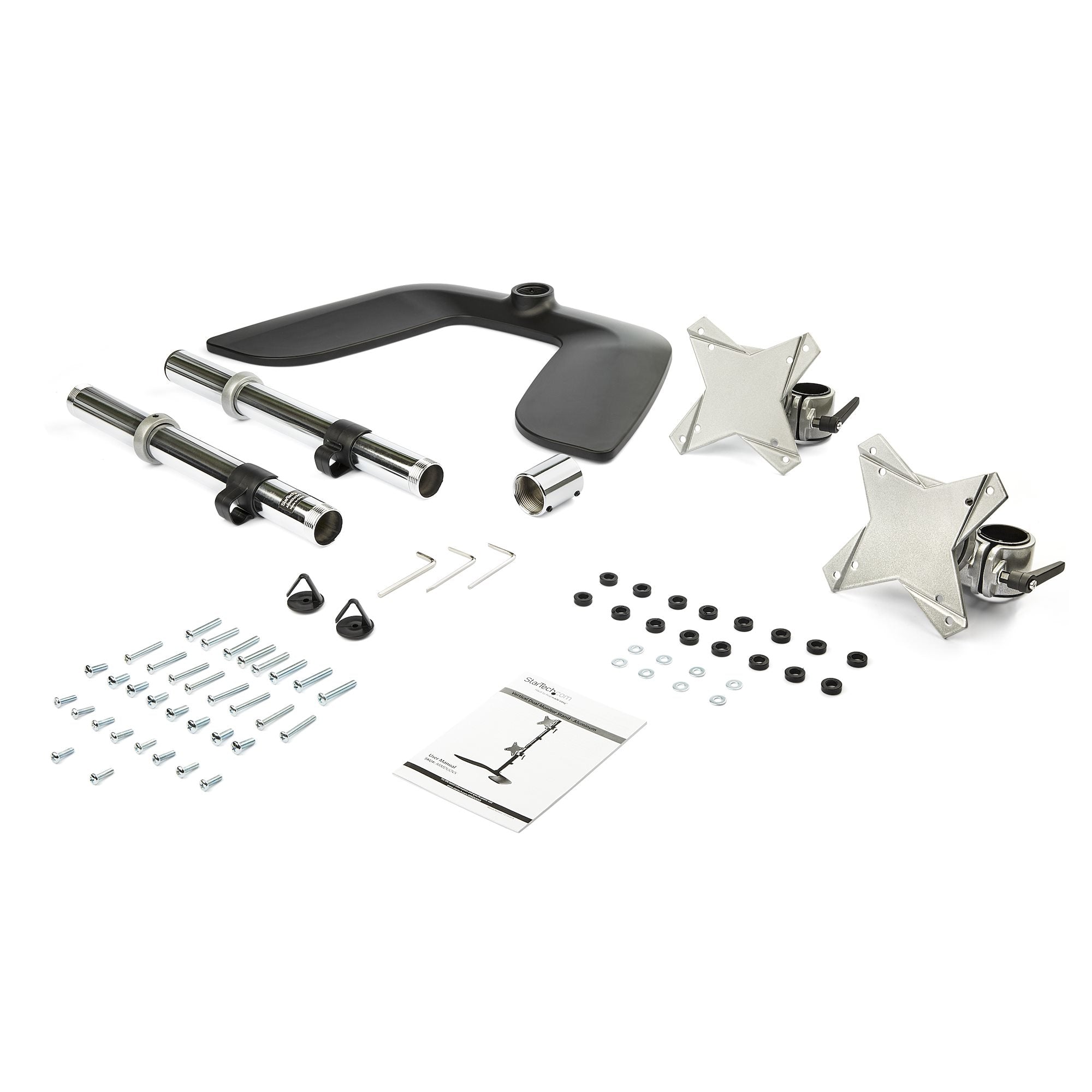 StarTech.com Bras pour écran PC double affichage à fixation verticale - Aluminium