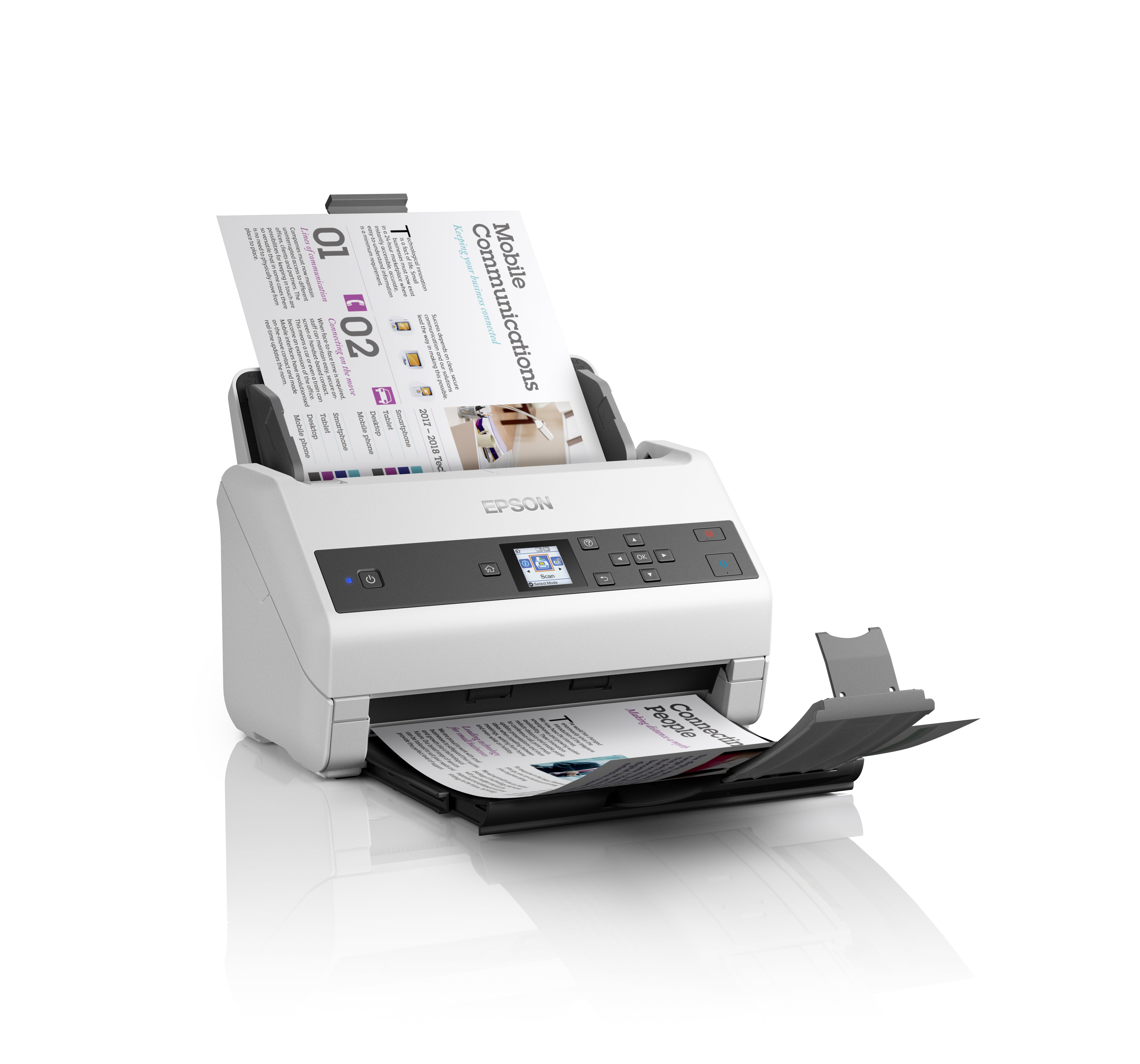 Epson WorkForce DS-870 Alimentation papier de scanner 600 x 600 DPI A4 Gris, Blanc