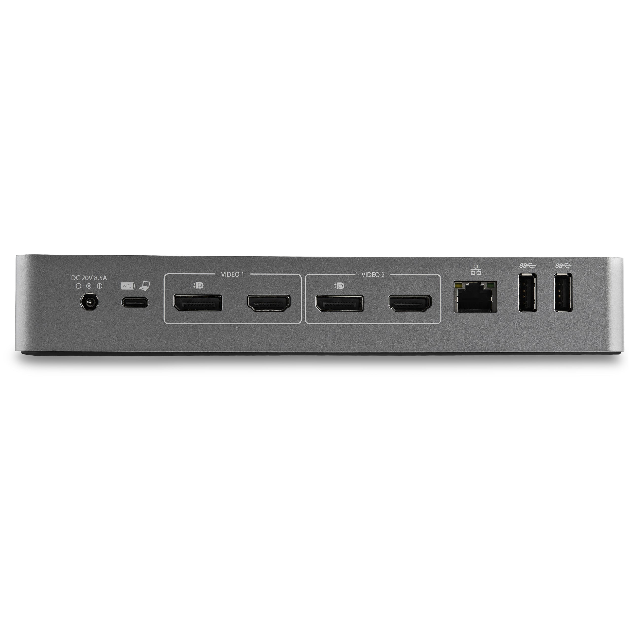 StarTech.com Station d'Accueil Universelle pour Ordinateur Portable, Station d'Accueil Hybride USB-C & USB-A, Dual 4K DP & HDMI, 100W PD, Mac / Windows / Chrome OS, 4x USB 5Gbps Hub, GbE