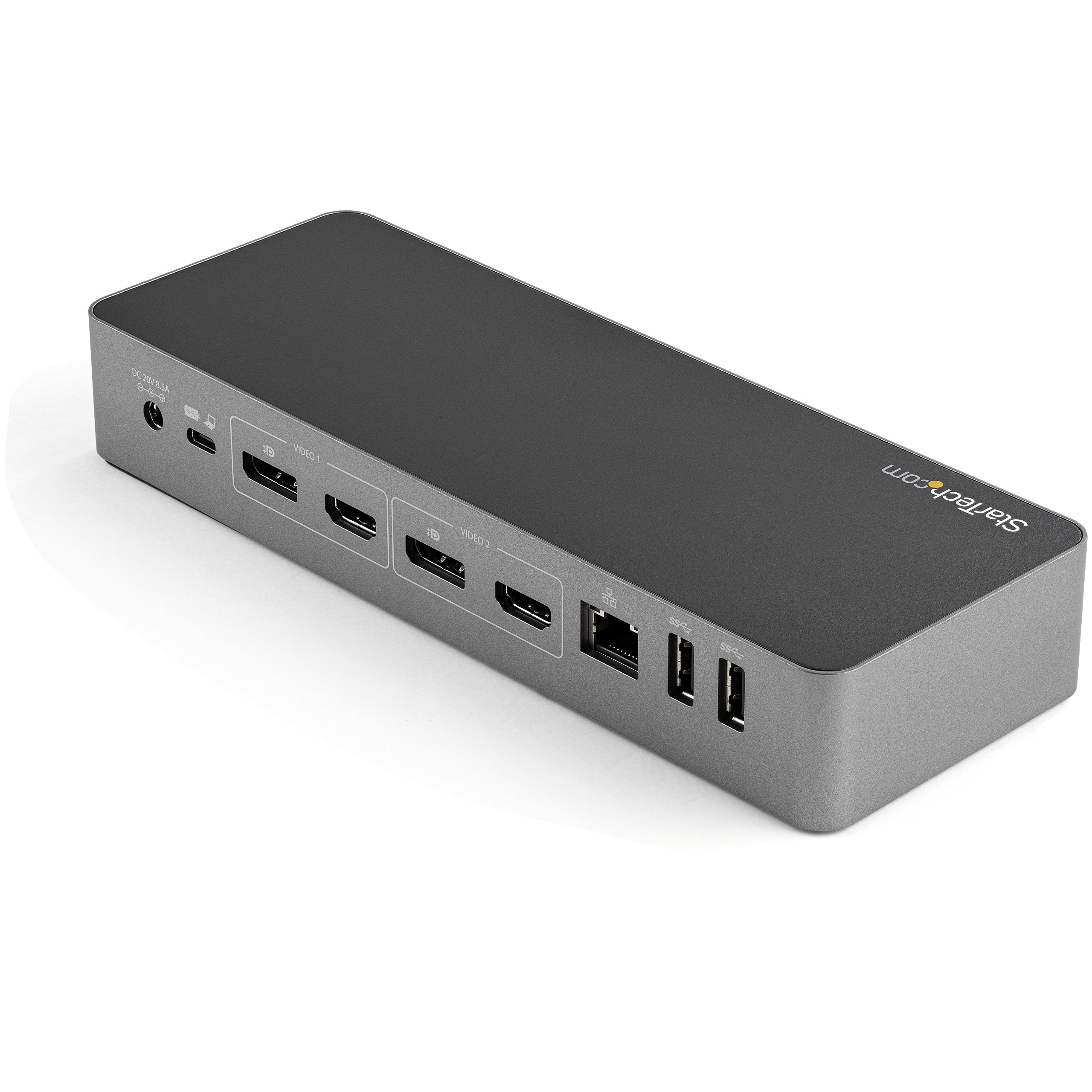 StarTech.com Station d'Accueil Universelle pour Ordinateur Portable, Station d'Accueil Hybride USB-C & USB-A, Dual 4K DP & HDMI, 100W PD, Mac / Windows / Chrome OS, 4x USB 5Gbps Hub, GbE