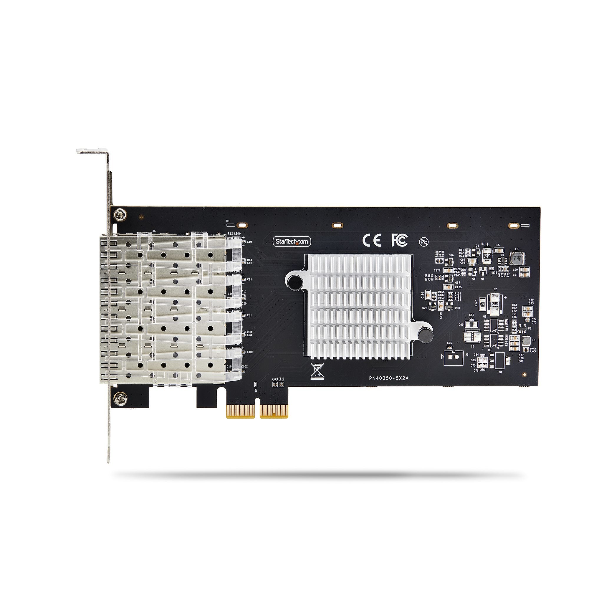 StarTech.com Carte Réseau GbE SFP à 4 Ports, PCIe 2.0 x2 (Compatible x4, x8, x16), Contrôleur Intel I350-AM4 4x 1GbE, 1000BASE Cuivre/Fibre Optique, Carte Réseau Gigabit Ethernet à 4 Ports pour Bureau/Serveur - Windows & Linux