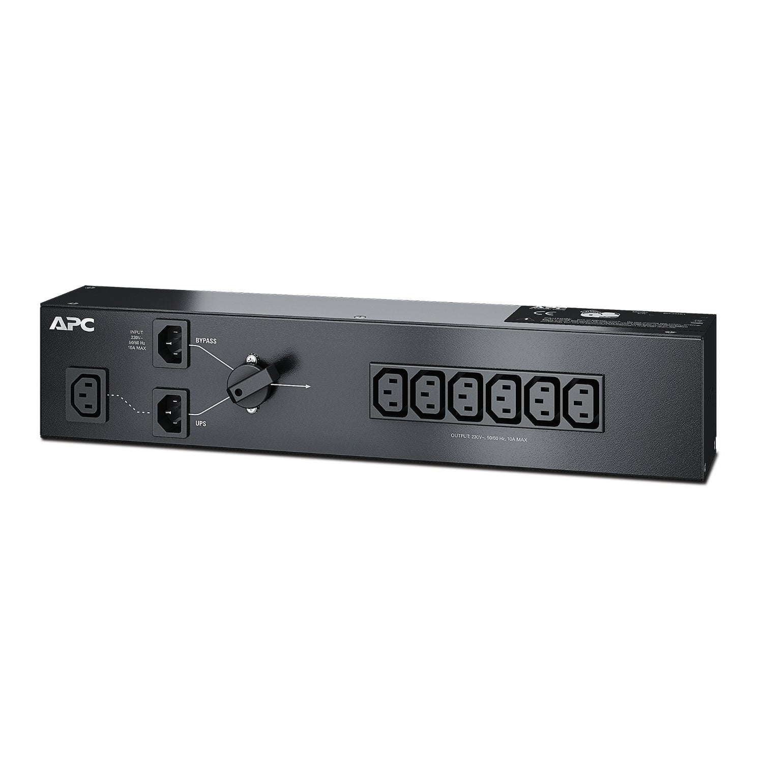 APC , Bypass panel 230V 10A BBM IEC C14 input (6) IEC C13 output