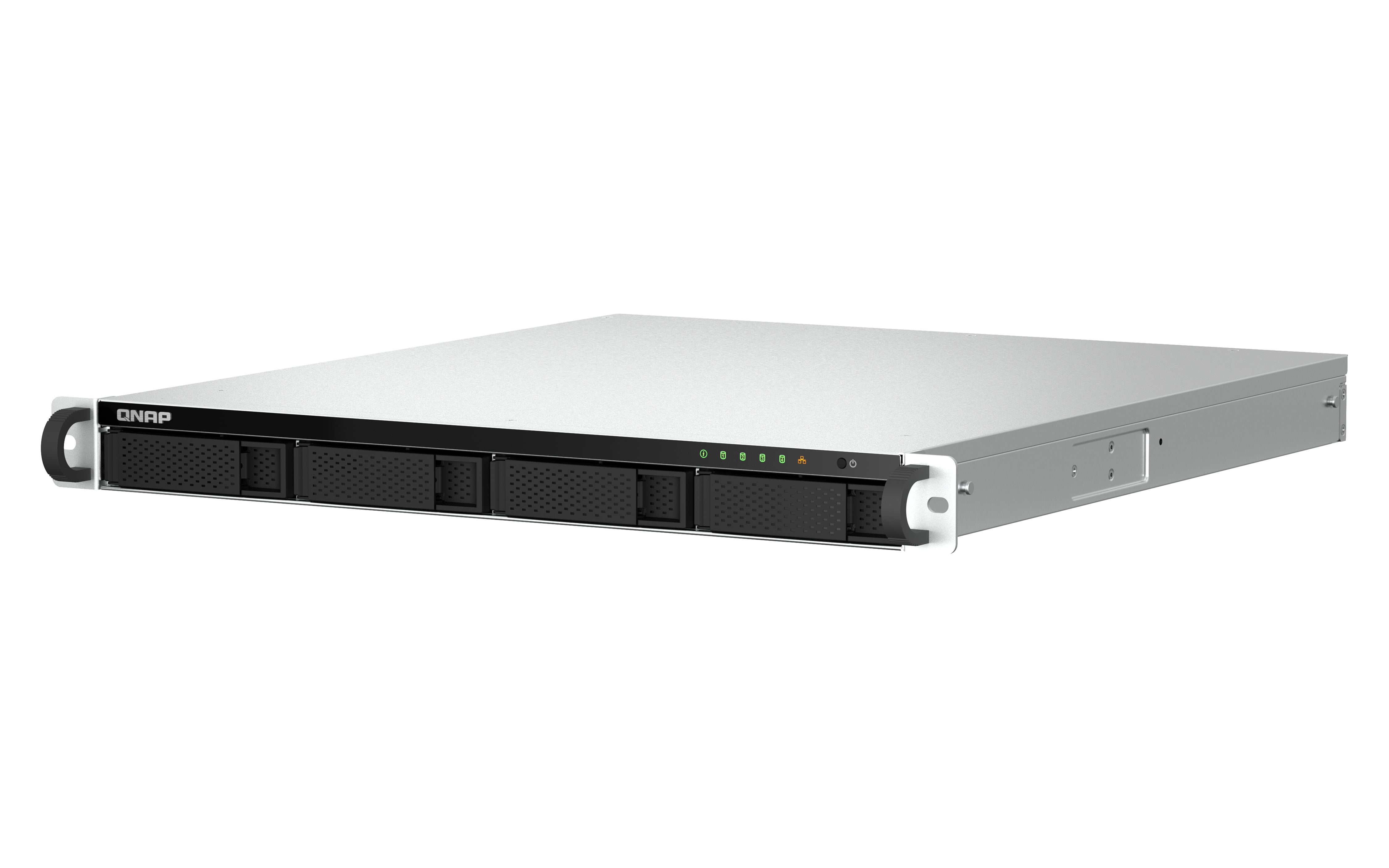 QNAP TS-464U NAS Rack (1 U) Intel® Celeron® N5095 8 Go DDR4 0 To QNAP Turbo System Aluminium, Noir