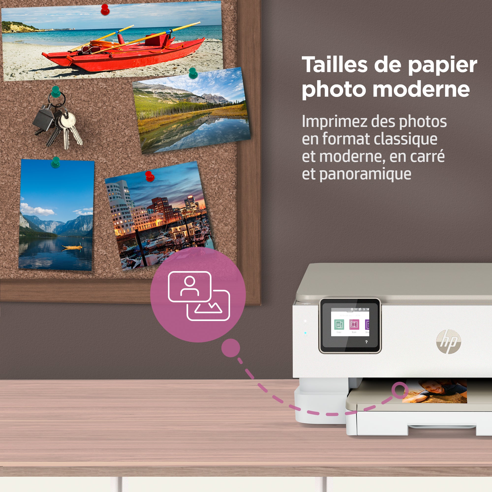 HP ENVY Inspire 7220e Sans fil All-in-One Couleur Imprimante, Instant Ink; copieur, scanner