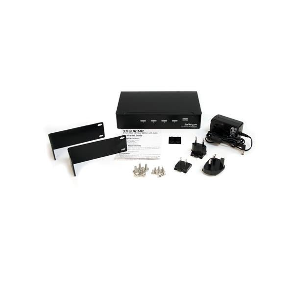 StarTech.com Répartiteur vidéo et amplificateur de signal HDMI haute vitesse à 4 ports avec audio