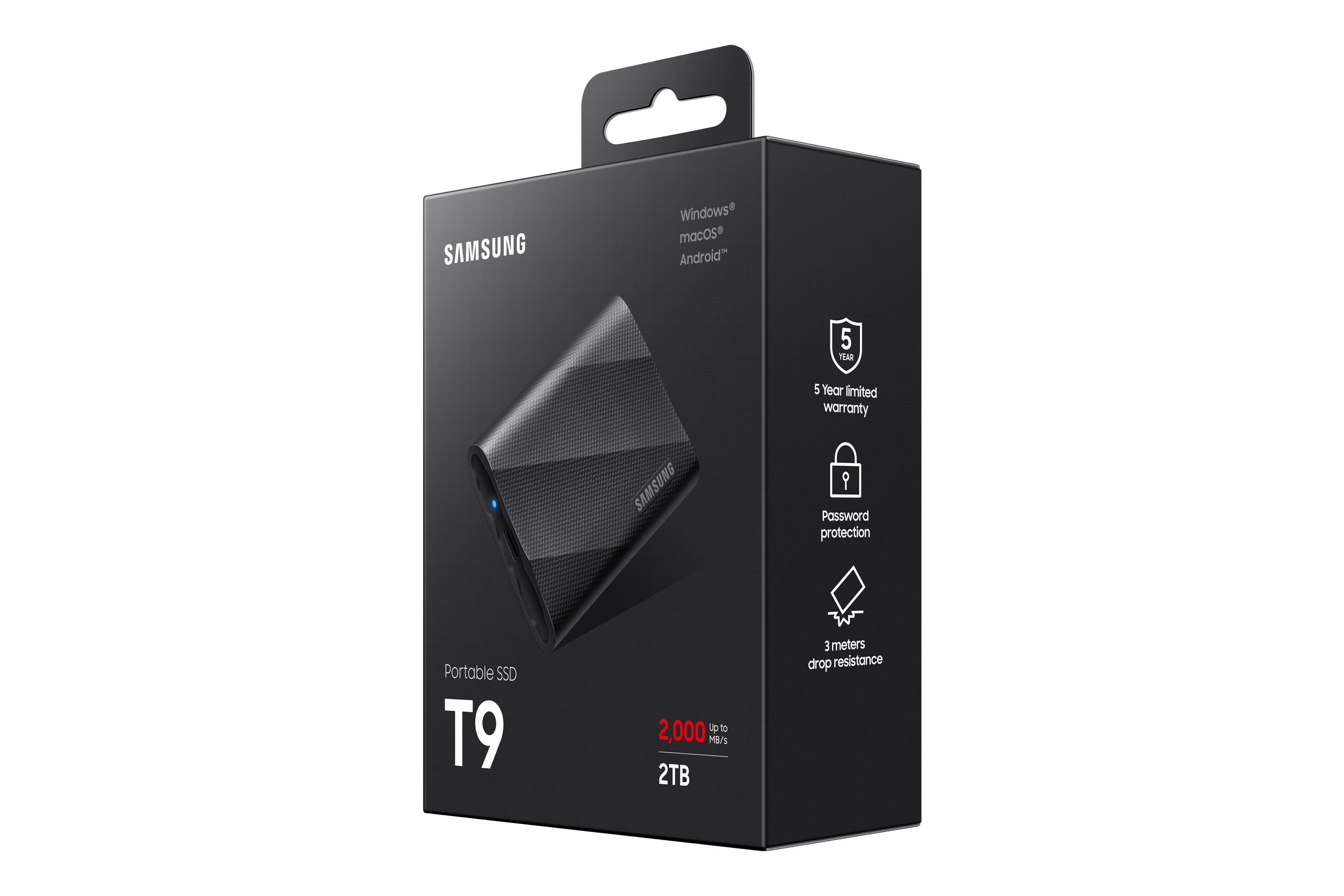 Samsung MU-PG2T0B 2 To USB Type-C 3.2 Gen 2 (3.1 Gen 2) Noir