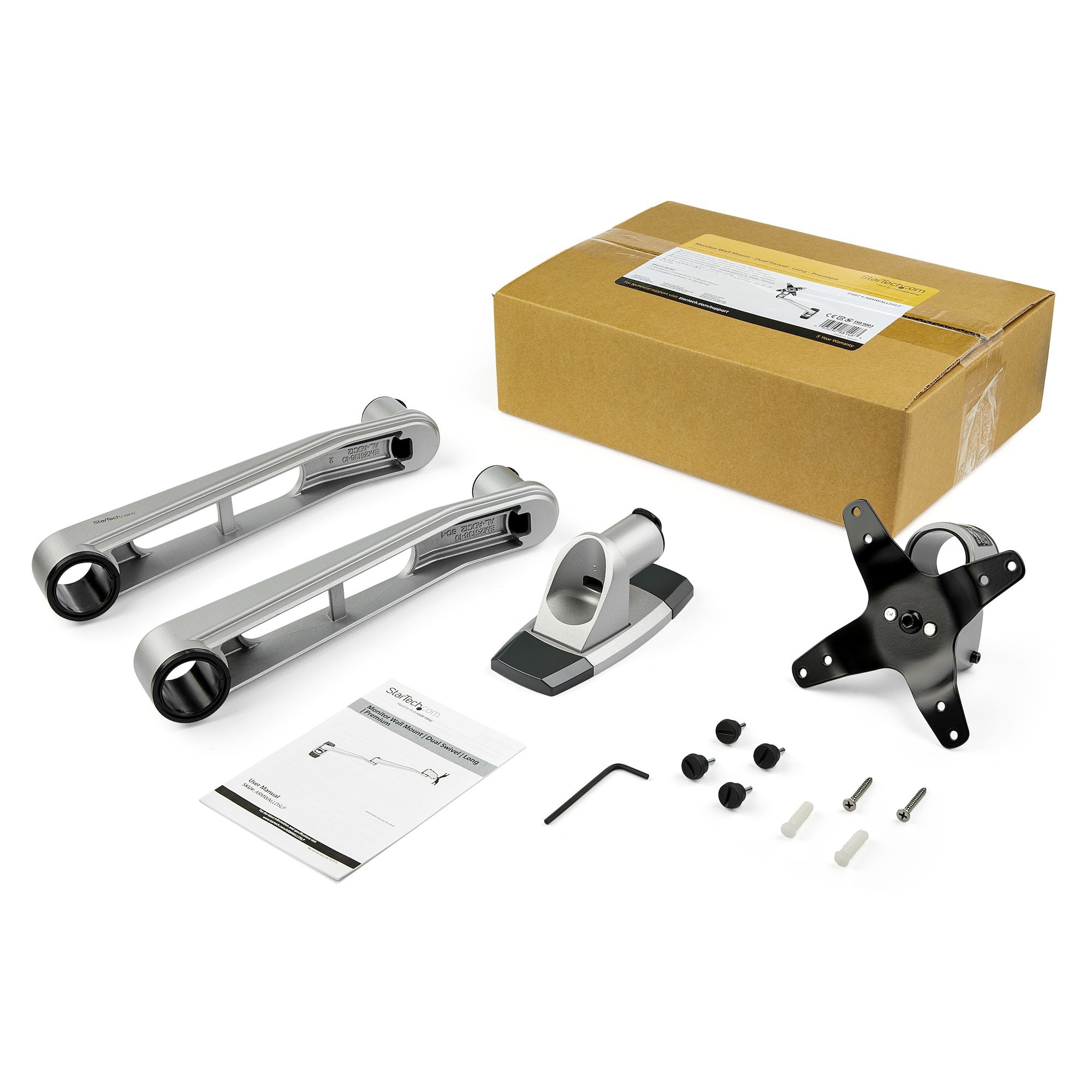 StarTech.com Support mural pour écran PC avec bras double pivot de 52 cm - Premium