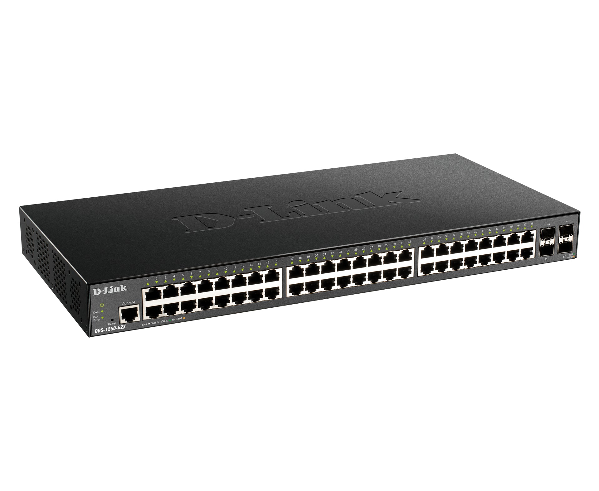 D-Link DGS-1250-52X Géré L3 Gigabit Ethernet (10/100/1000) Noir