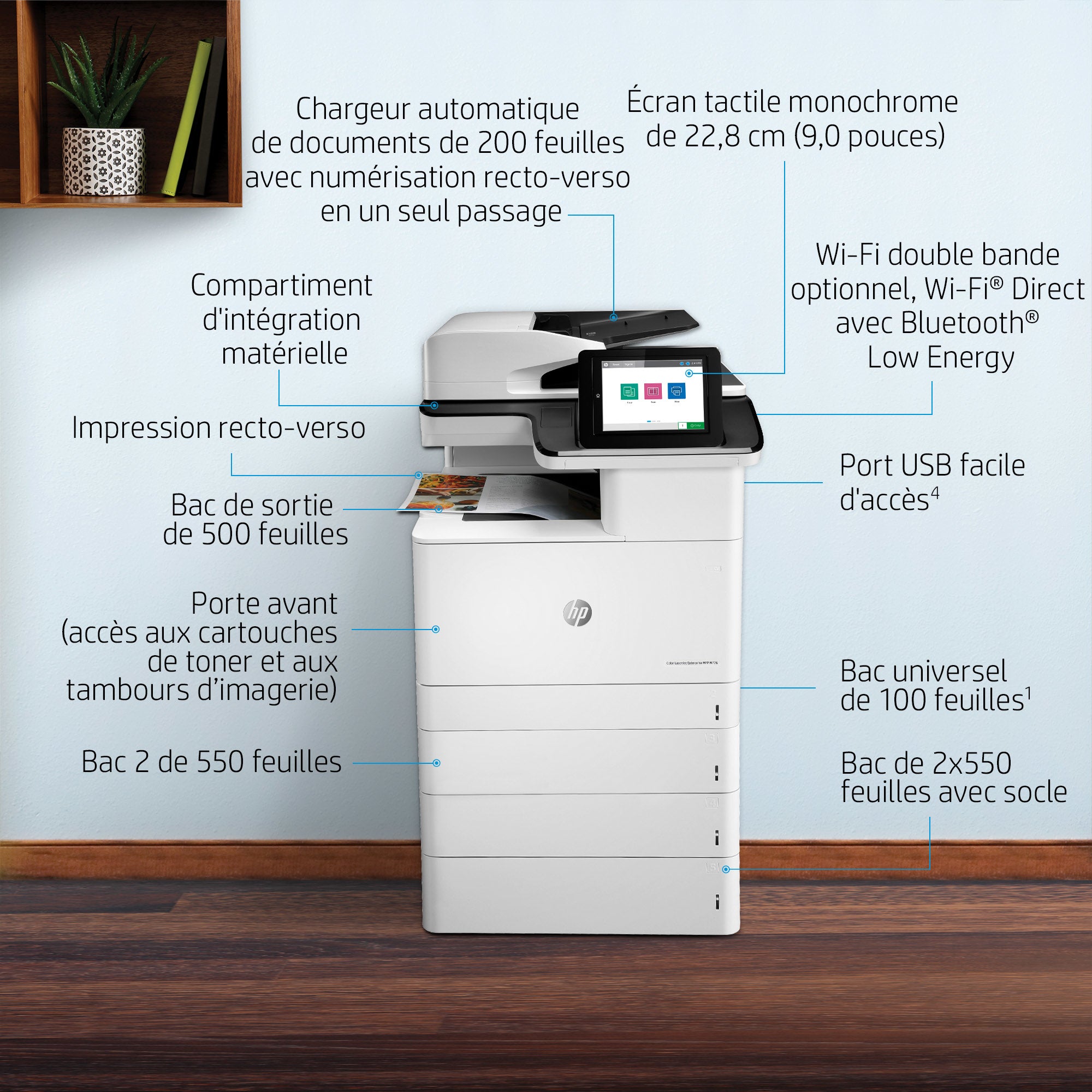 HP Color LaserJet Enterprise Imprimante multifonction M776dn