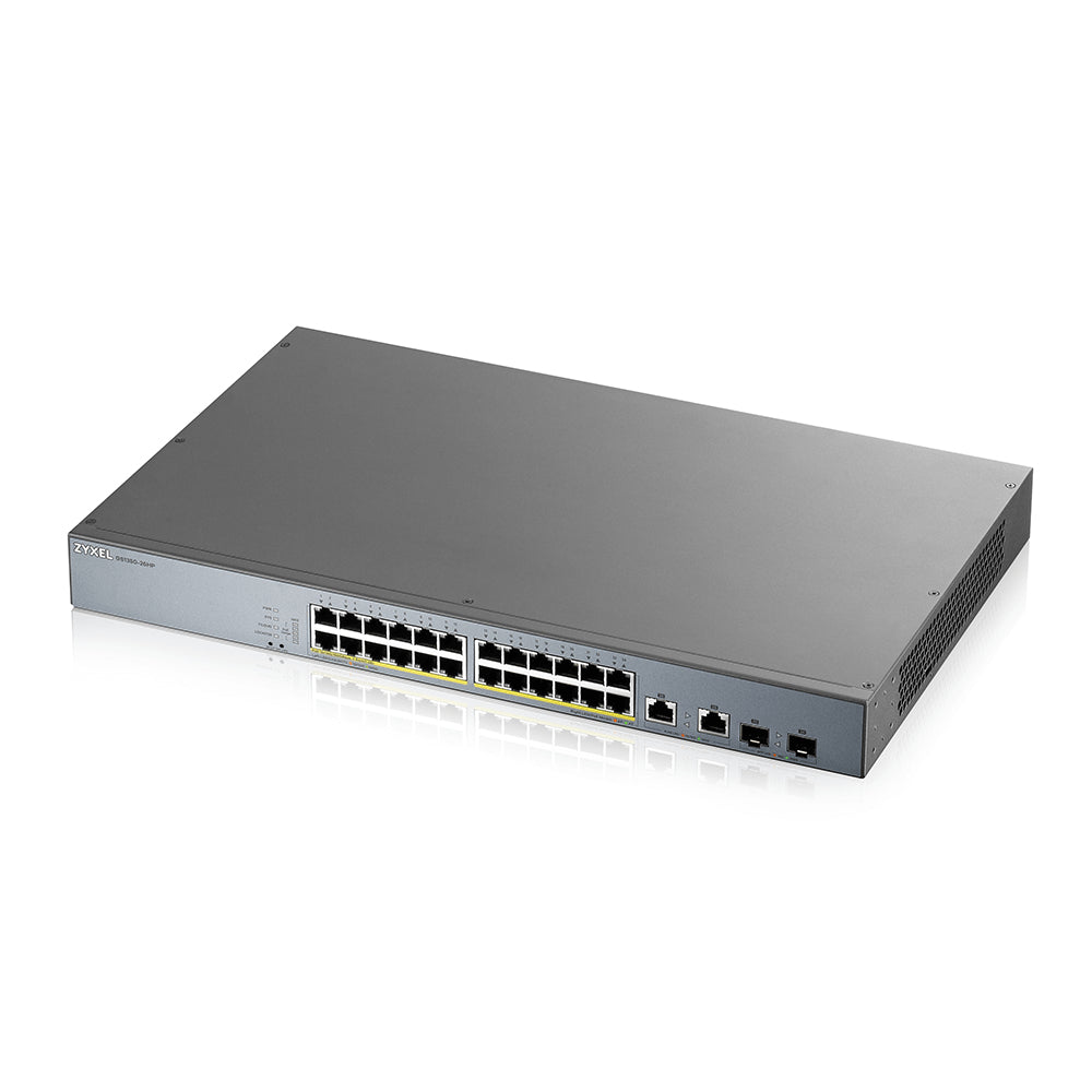 Zyxel GS1350-26HP-EU0101F commutateur réseau Géré L2 Gigabit Ethernet (10/100/1000) Connexion Ethernet, supportant l'alimentation via ce port (PoE) Gris