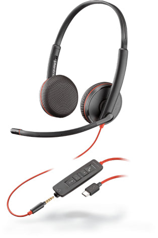 POLY Blackwire 3225 Casque Avec fil Arceau Appels/Musique USB Type-C Noir