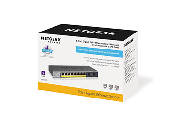 NETGEAR GS110TP Géré L2/L3/L4 Gigabit Ethernet (10/100/1000) Connexion Ethernet, supportant l'alimentation via ce port (PoE) Gris