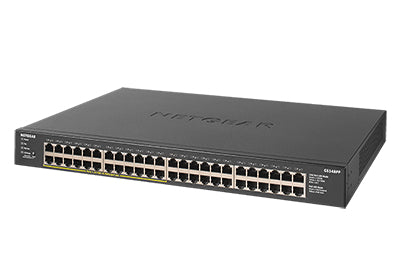 NETGEAR GS348PP Non-géré Gigabit Ethernet (10/100/1000) Connexion Ethernet, supportant l'alimentation via ce port (PoE) Noir
