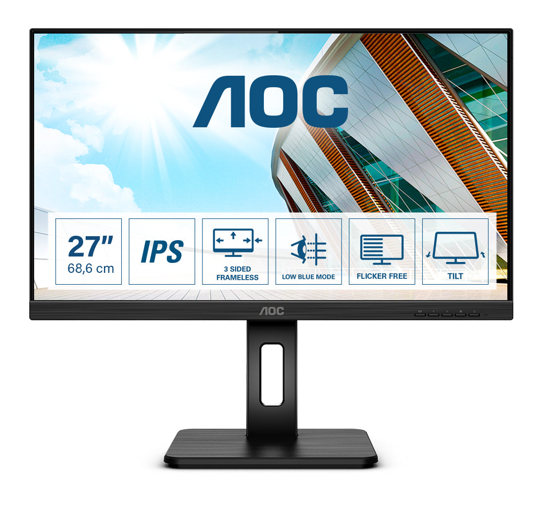 AOC P2 27P2Q LED display 68,6 cm (27") 1920 x 1080 pixels Full HD Noir
