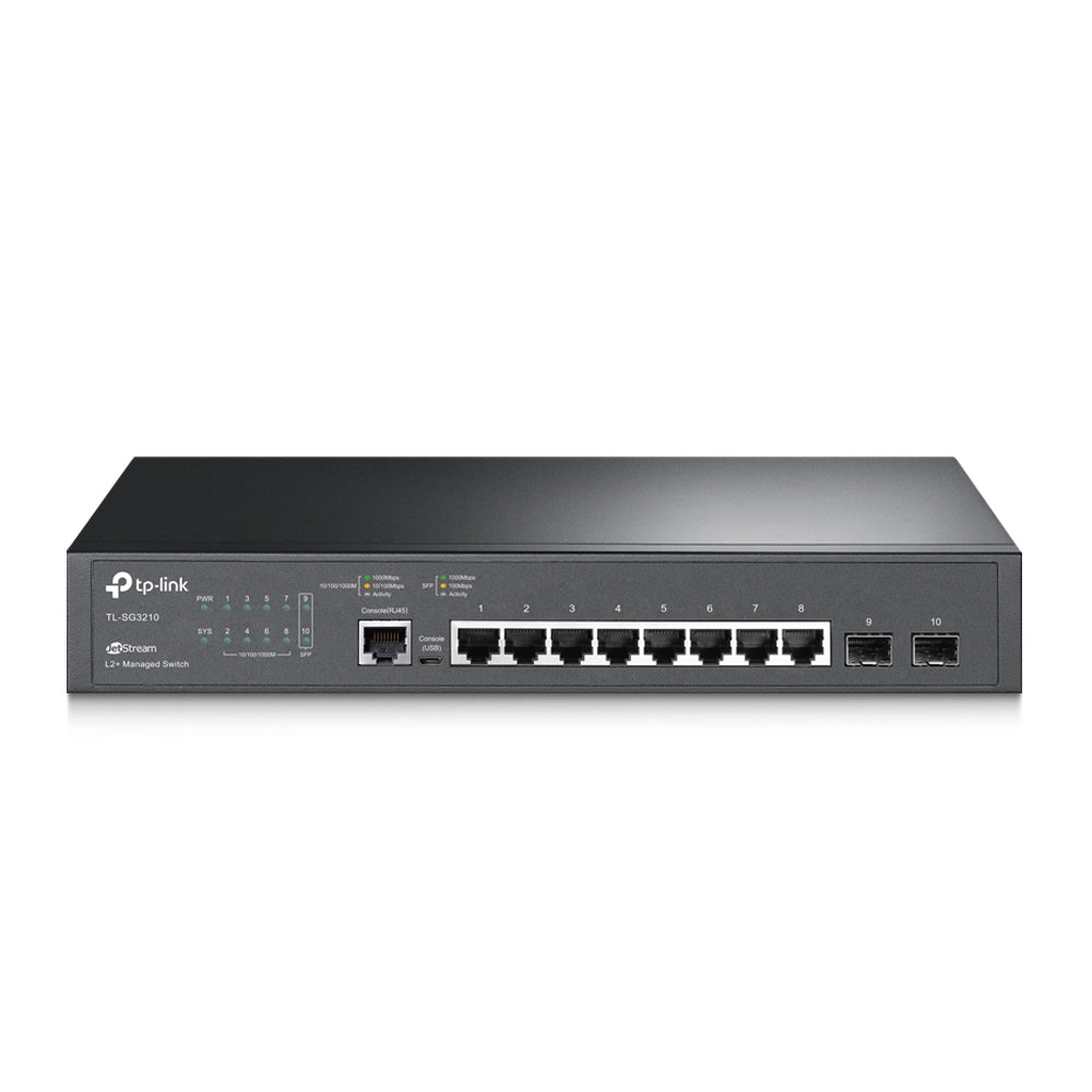 TP-Link JetStream TL-SG3210 commutateur réseau Géré L2/L3 Gigabit Ethernet (10/100/1000) 1U Noir
