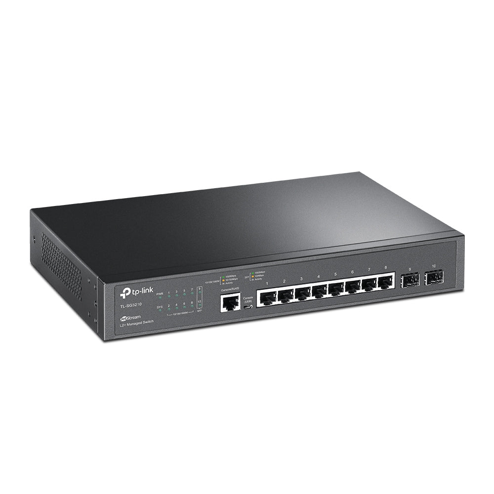 TP-Link JetStream TL-SG3210 commutateur réseau Géré L2/L3 Gigabit Ethernet (10/100/1000) 1U Noir