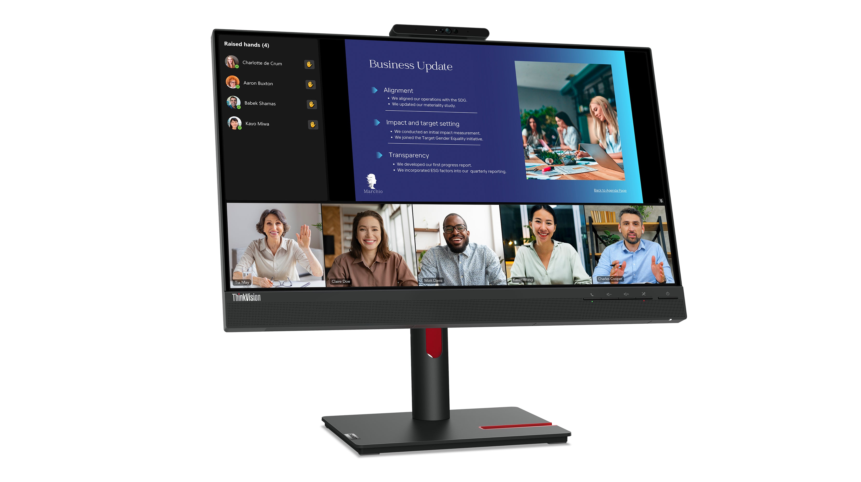 Lenovo ThinkVision T24v-30 LED display 60,5 cm (23.8") 1920 x 1080 pixels Full HD Noir