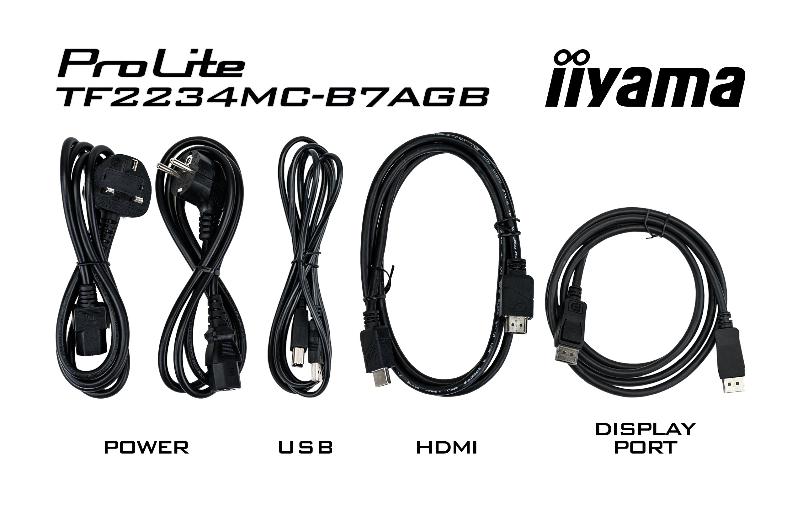 iiyama ProLite TF2234MC-B7AGB écran plat de PC 54,6 cm (21.5") 1920 x 1080 pixels Full HD LED Écran tactile Multi-utilisateur Noir